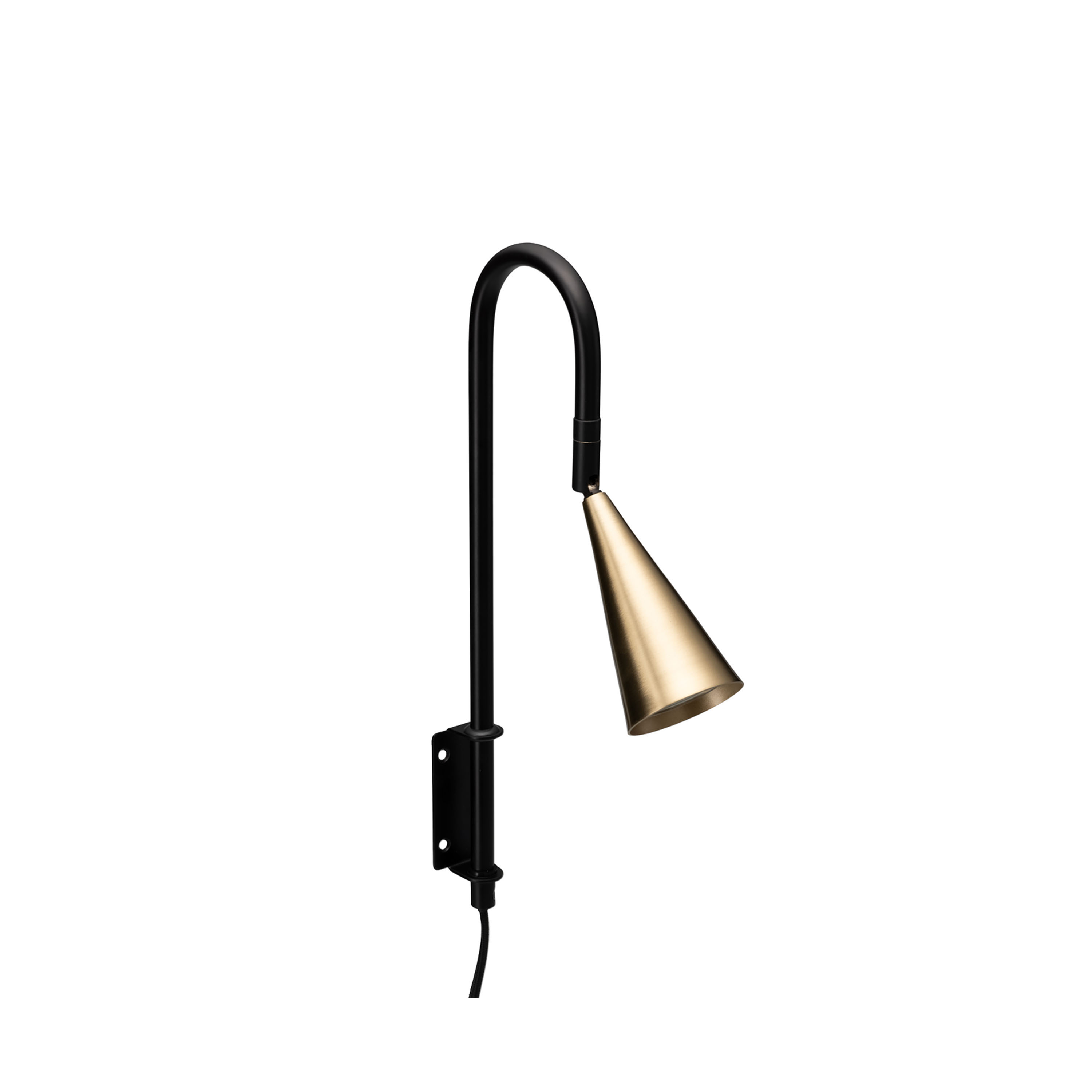 Spline Vägglampa Svart/Mässing 36cm