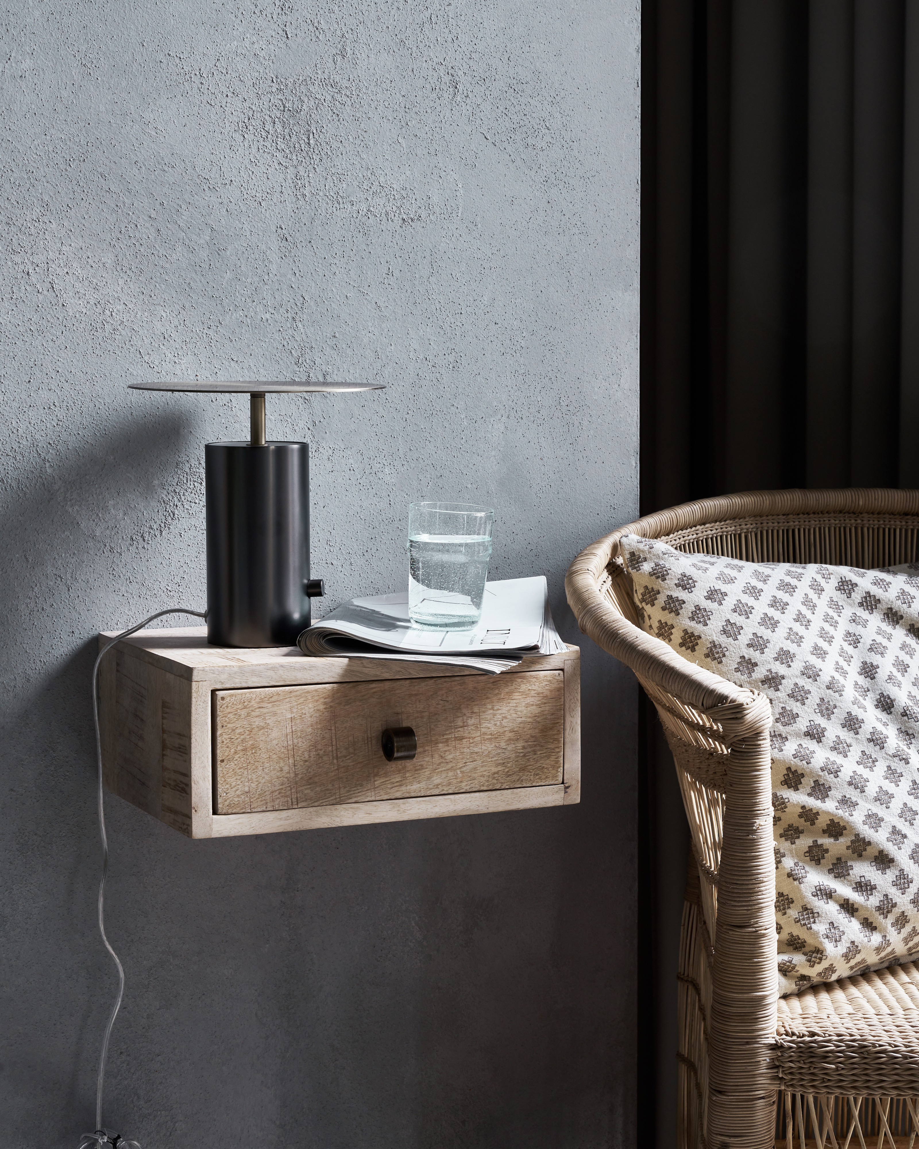 House Doctor Bedsi Vegghengt Nattbord Natur