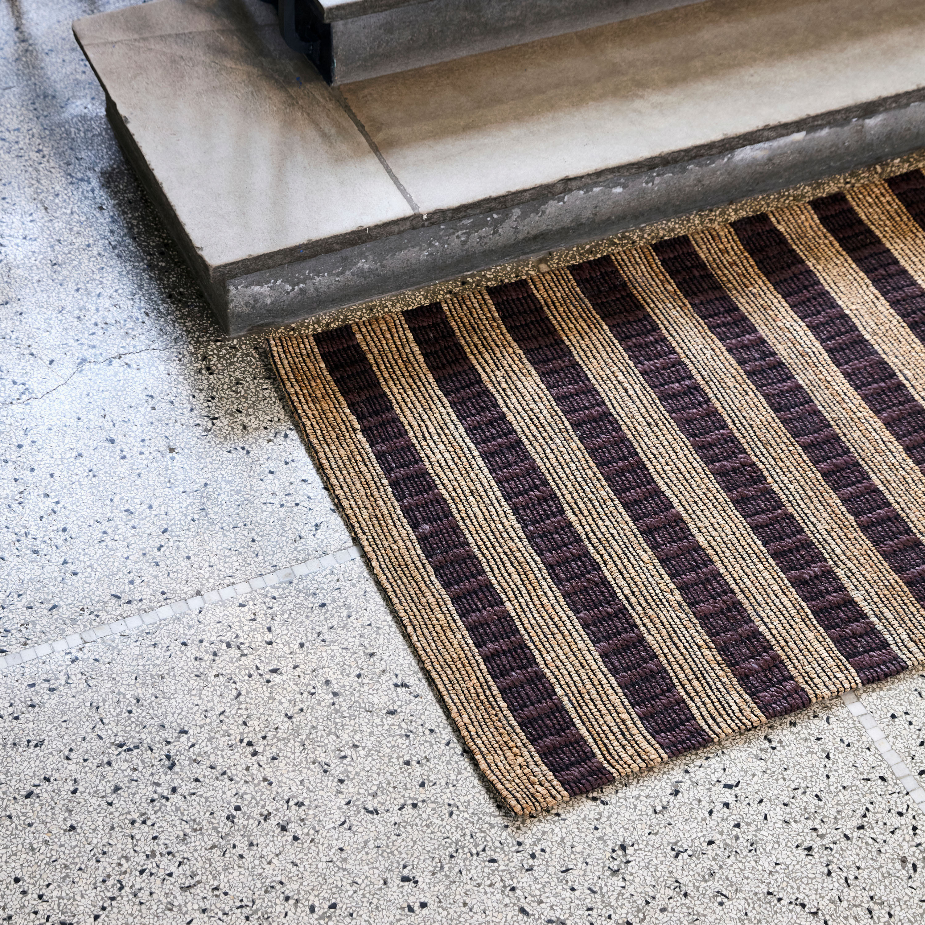 House Doctor Block Juteteppich Braun/Natur 130x85