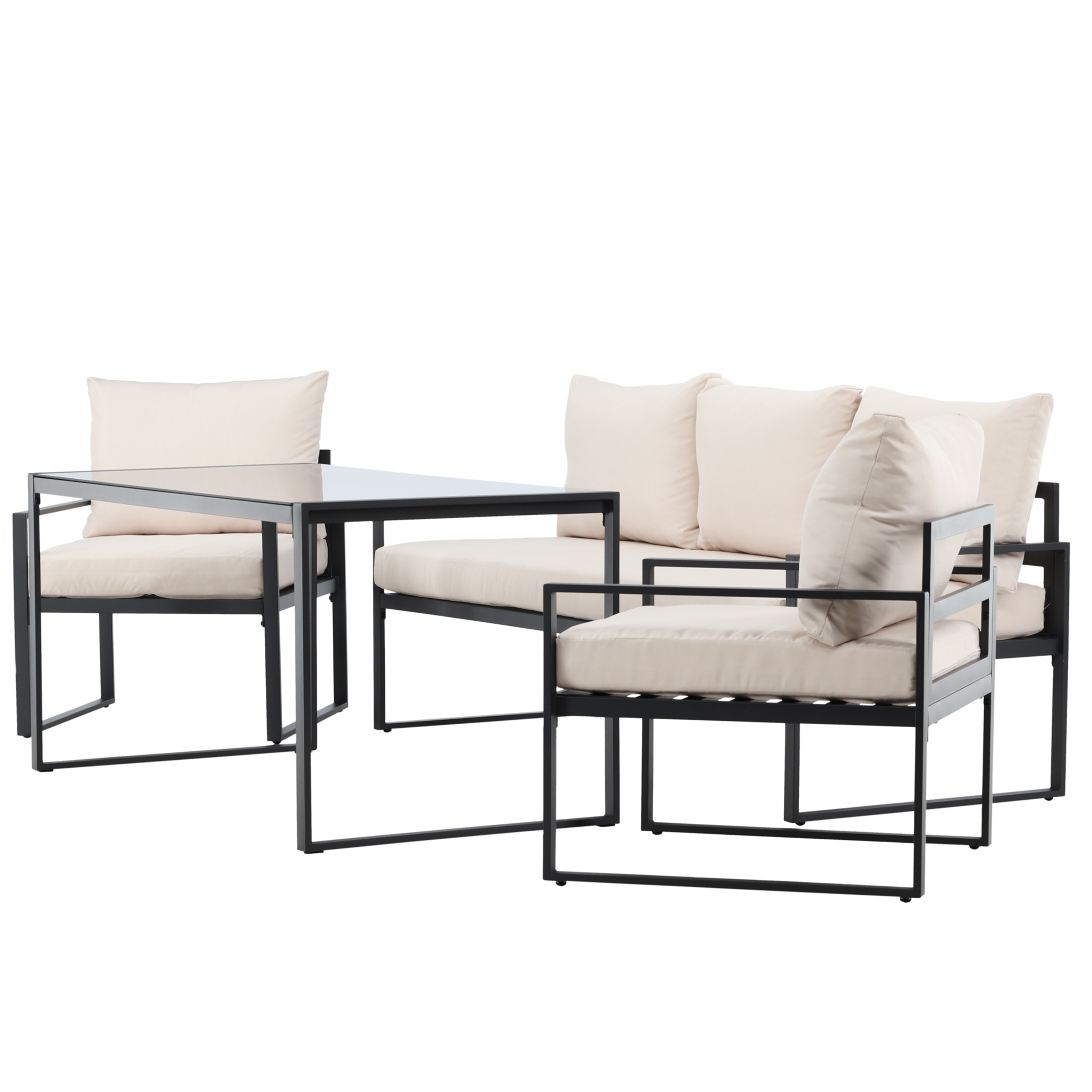 Venture Home Catania Loungeset Black/Beige