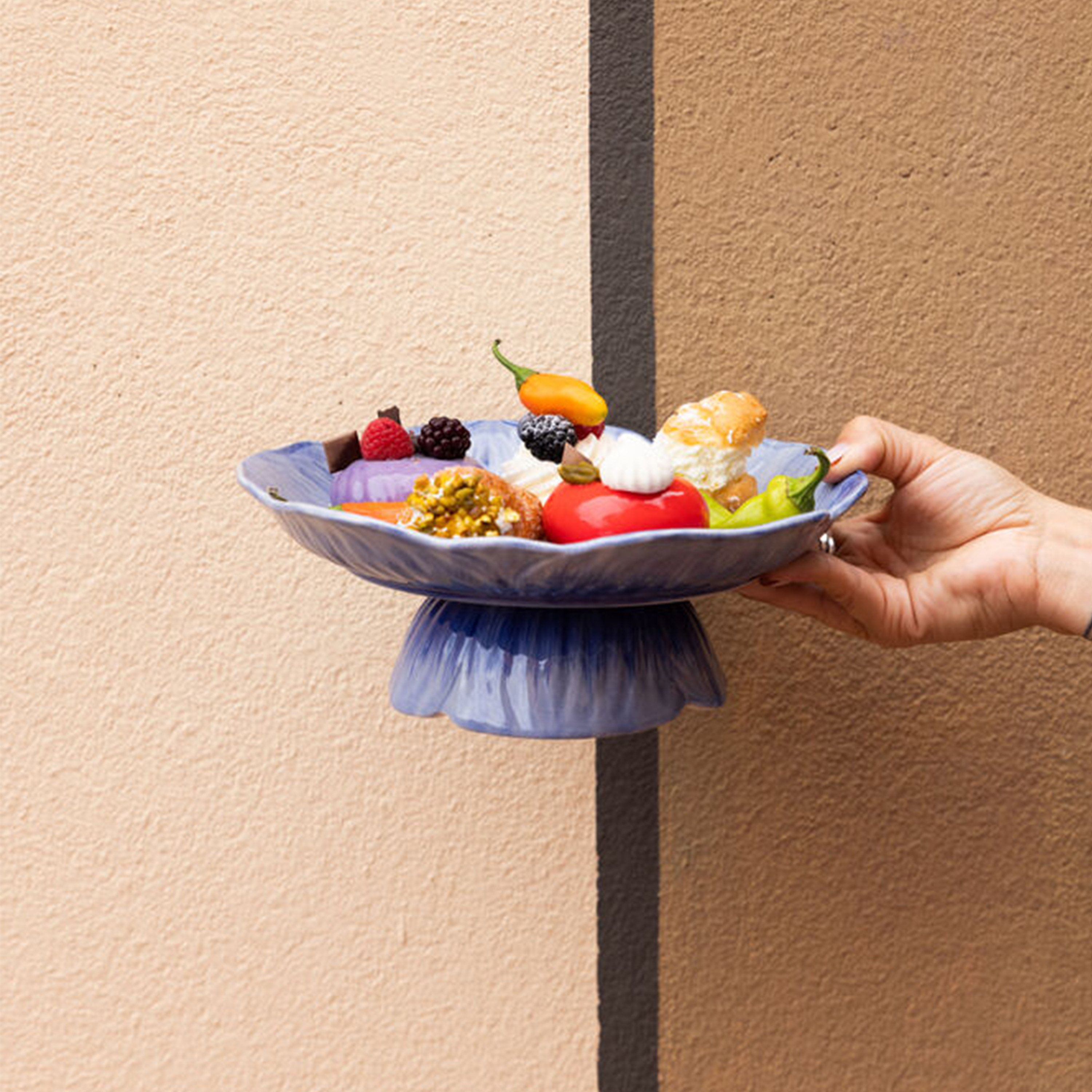 Byon Valmuekaketallerken Blå Ø26