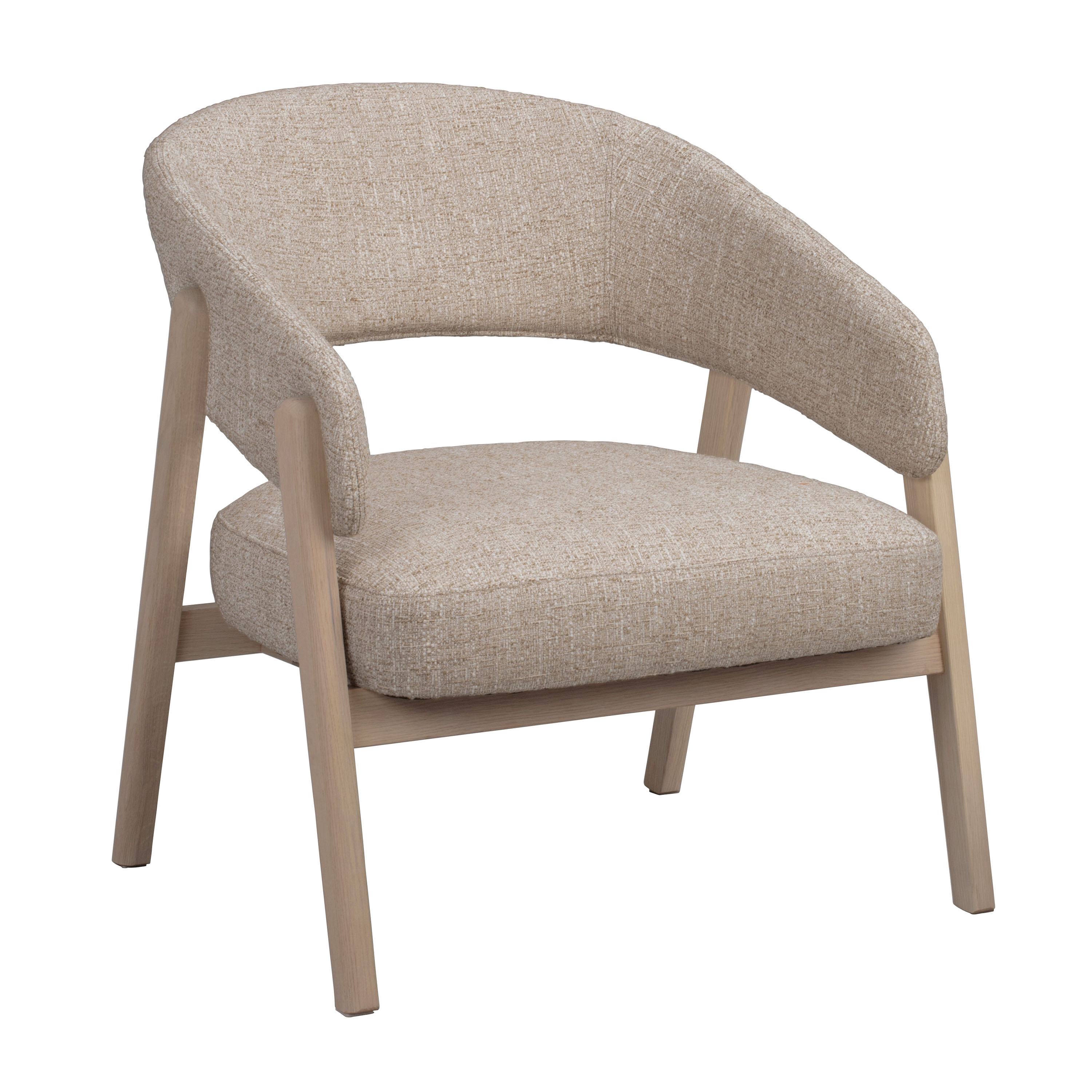 Rowico Home Barnaby Loungesessel Hellbeige/Weißpigmentiert