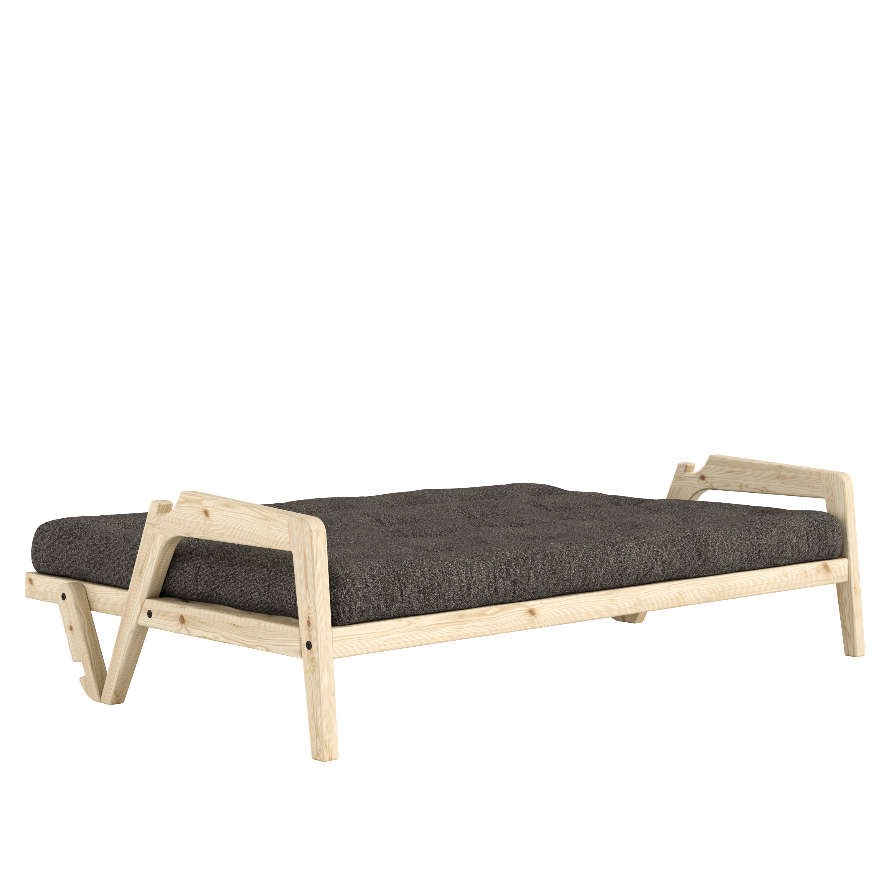 Karup Design Grab Bäddsoffa Clear Lacquered/Mellow Brown 204cm
