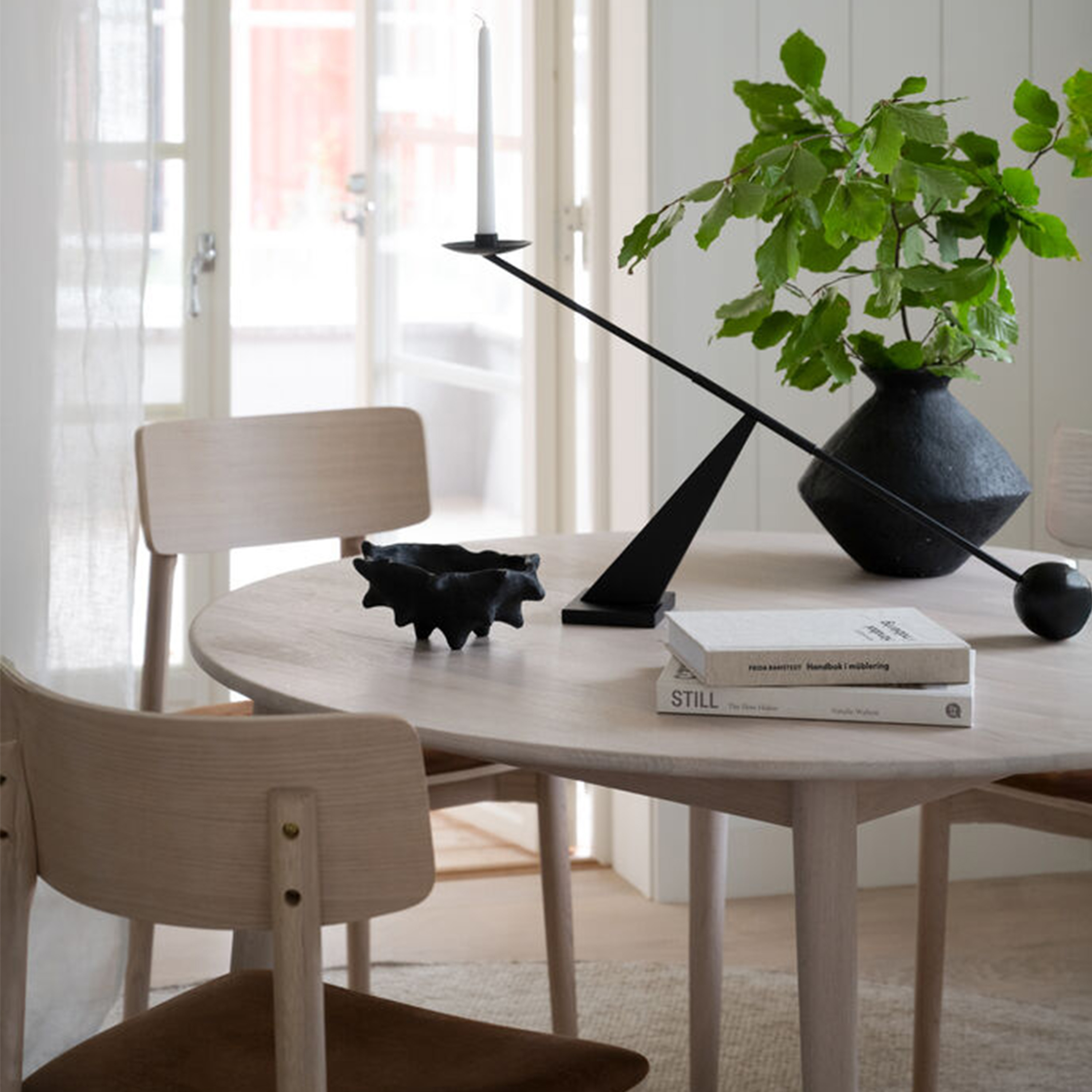 Rowico Home Wolcott Matstol Vitpigmenterad/Läder