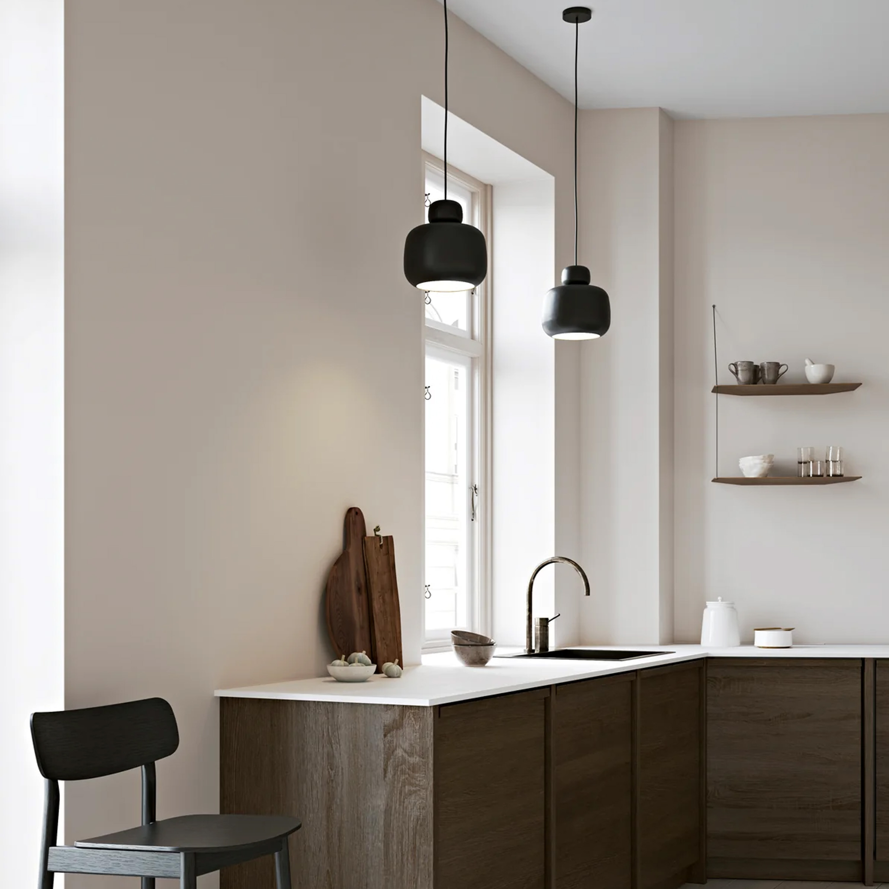 Woud Stone Riippuvalaisin Musta Large