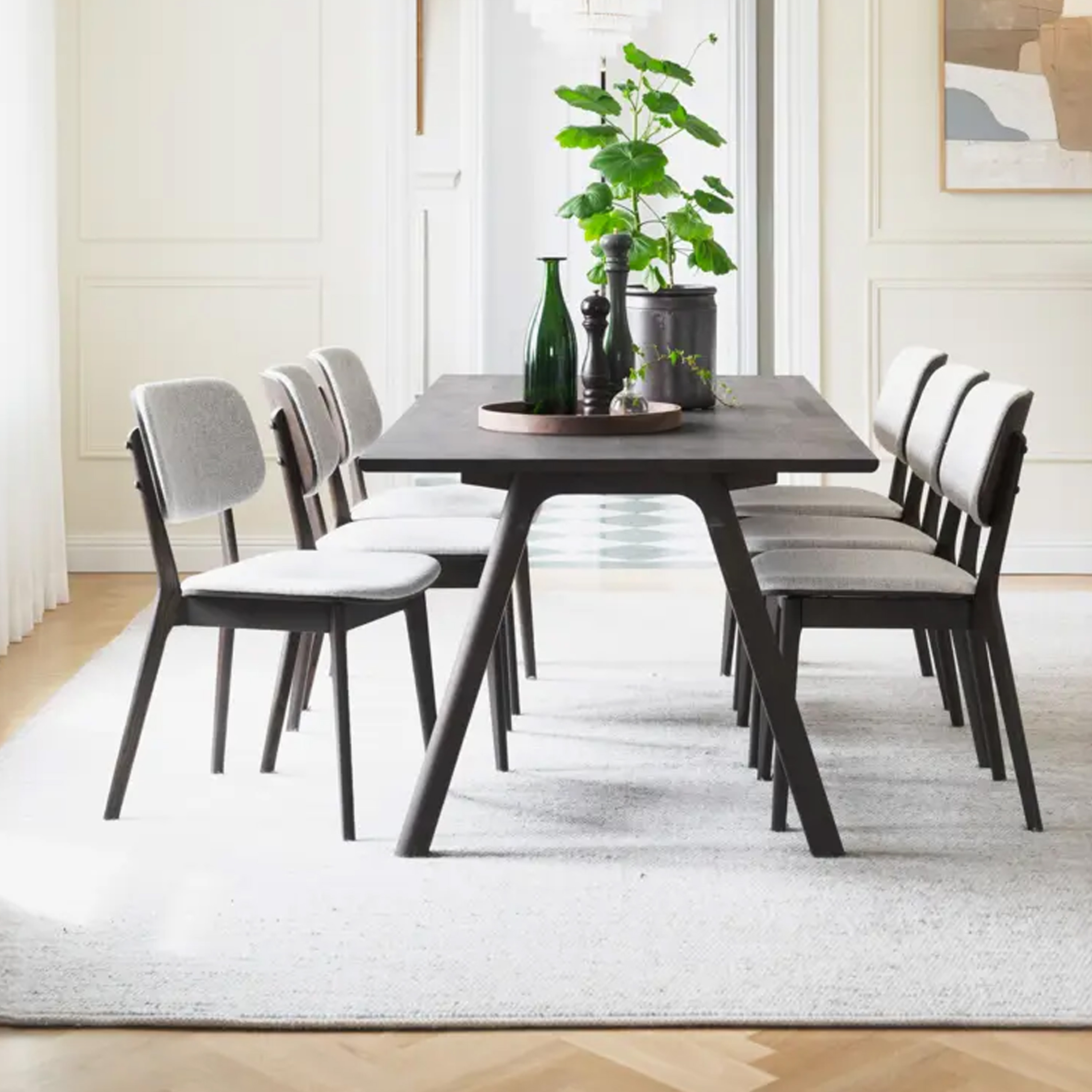 Rowico Home Barrett Matstol Brun Ek/Ljusbeige