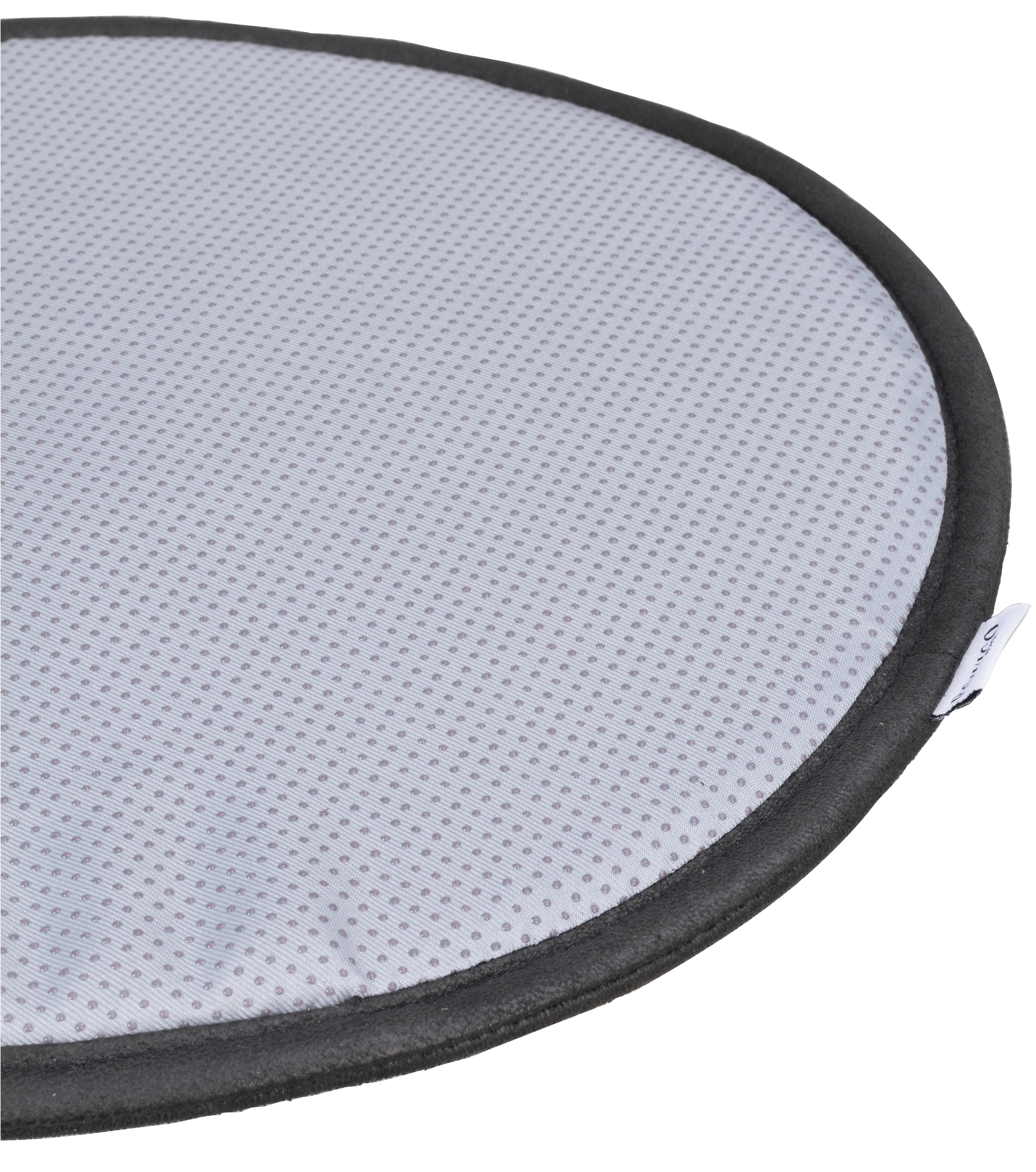 Rowico Home Fulton Sitzkissen Rund Schwarz Leder/Textil Ø38