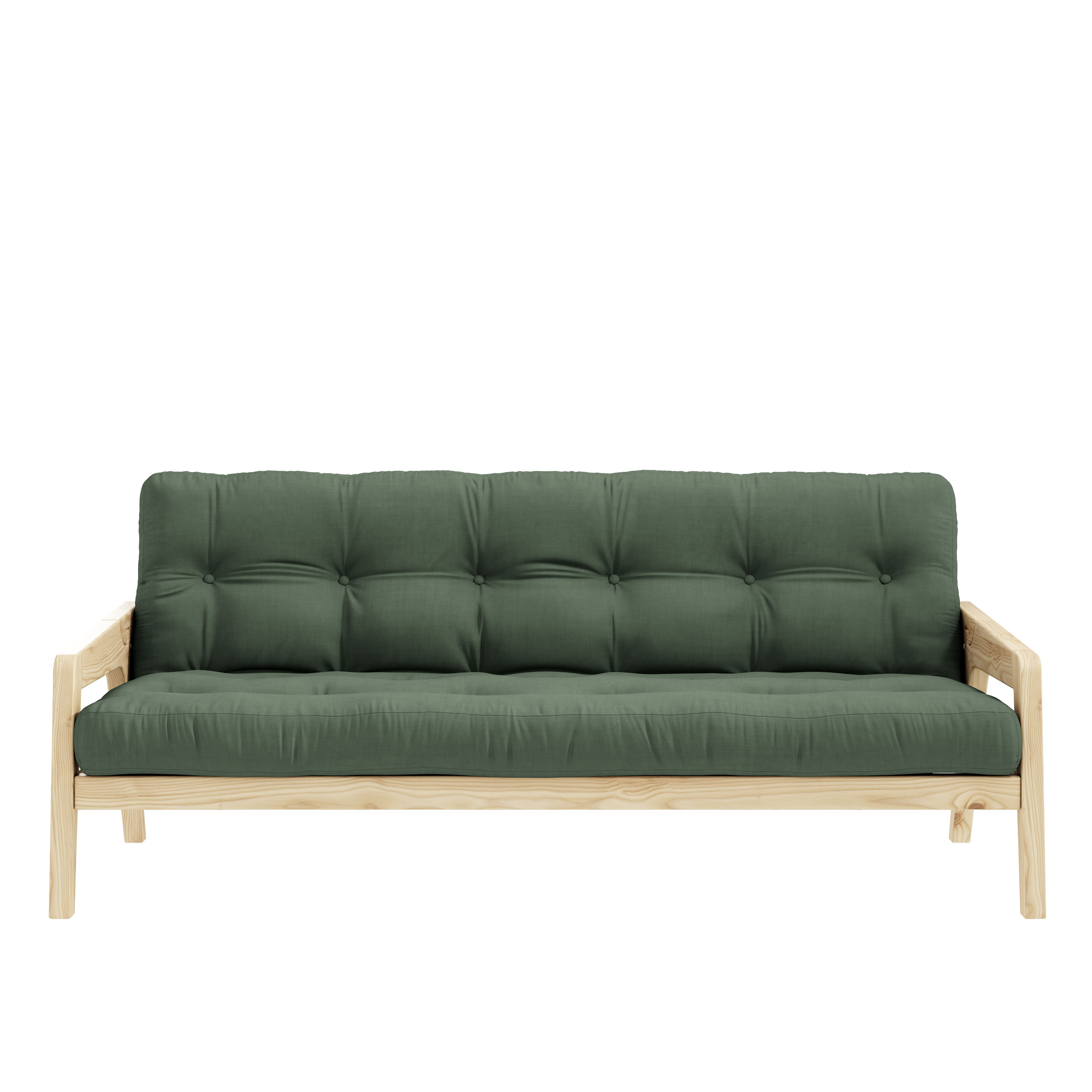 Grab Bäddsoffa Natur/Olive Green 204cm