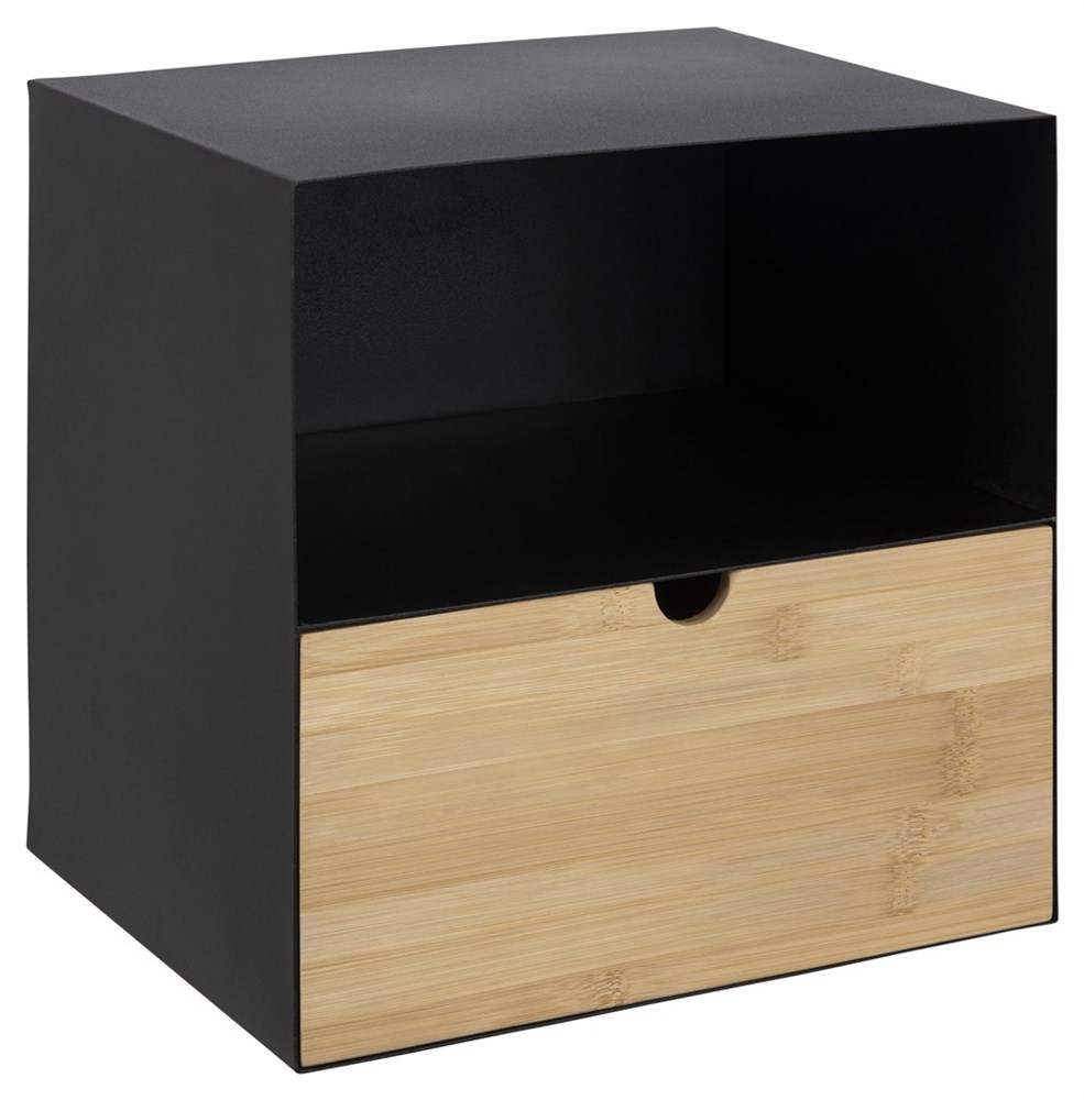 Nordic Home - Eden Vägghängt Sängbord Svart/Bambu