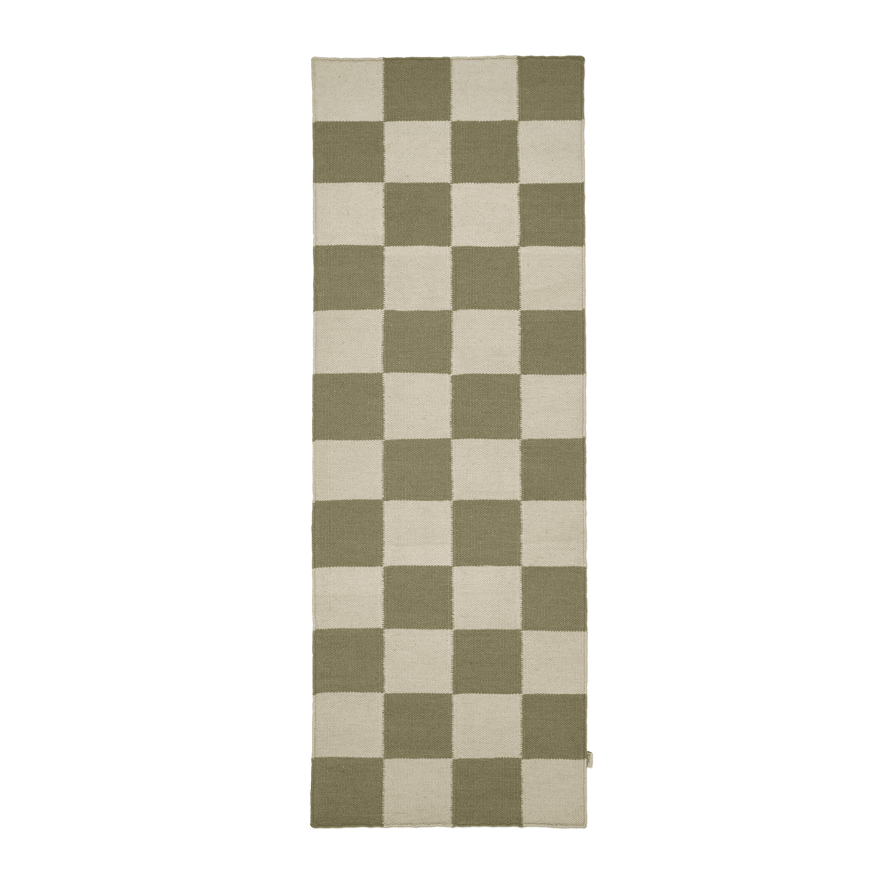 Square Gångmatta Vit/Grön 80x240