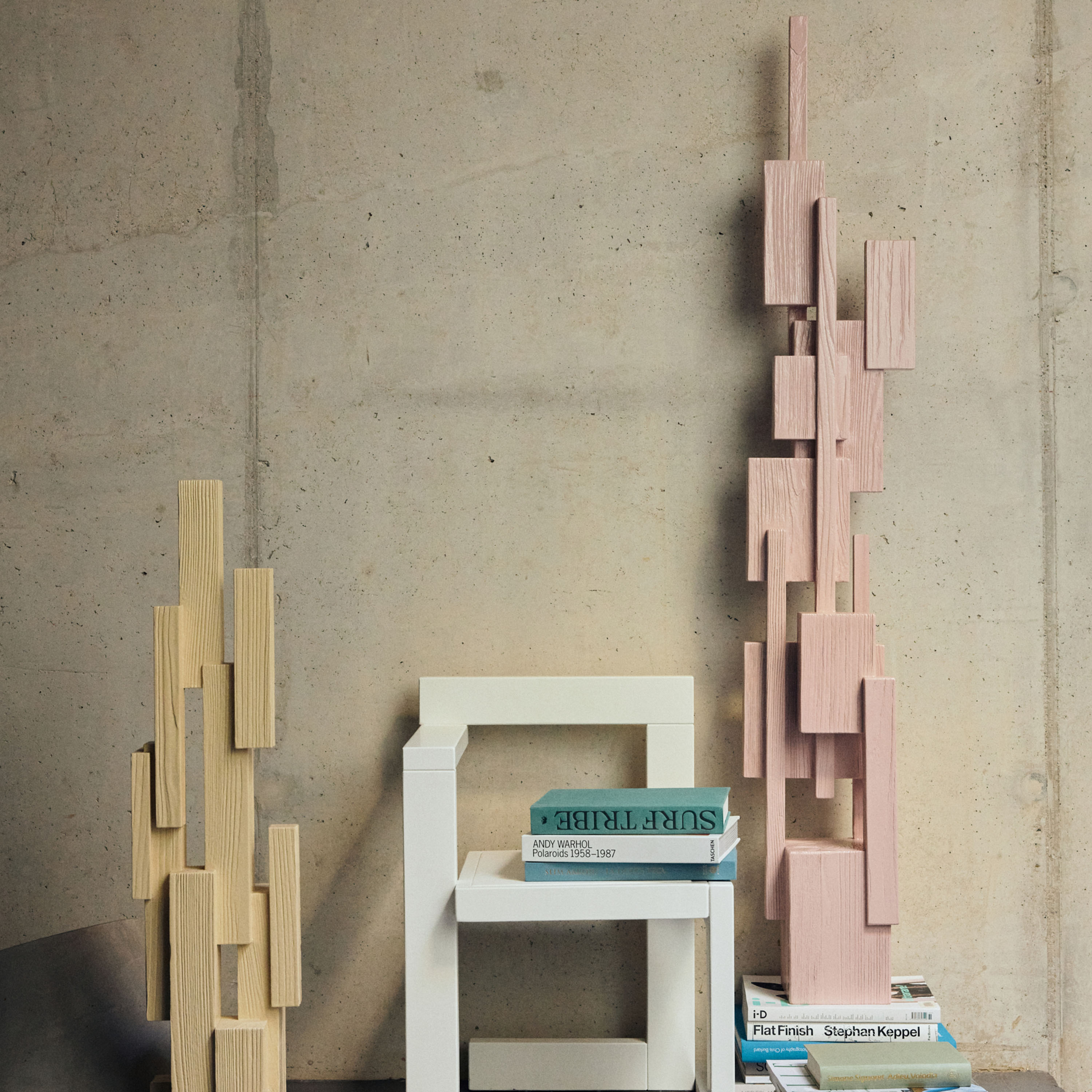 HKliving Skyscraper Skulptur Cream 98cm