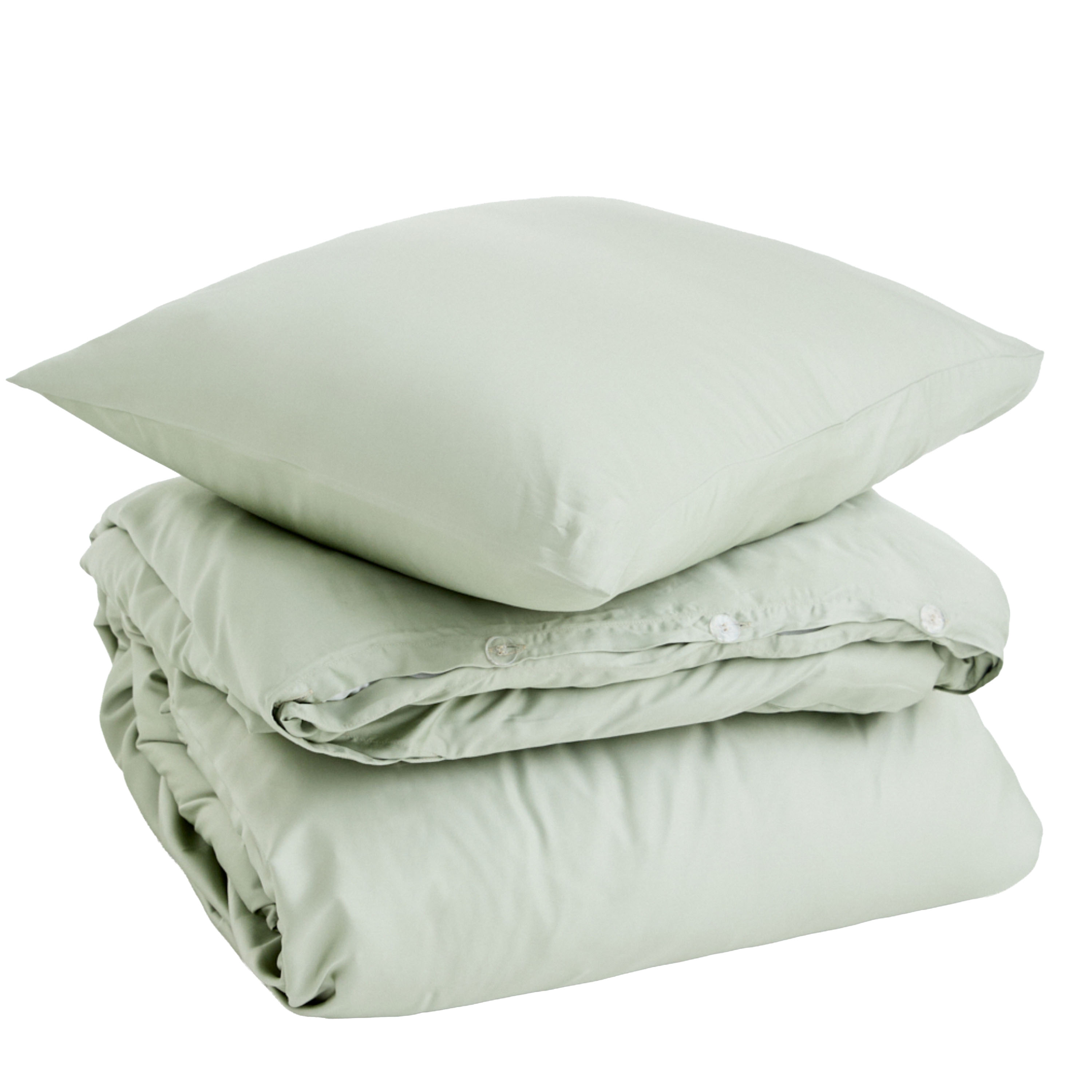 Bamboo 2-Piece Duvet Cover Set Fog Green 150x210 cm