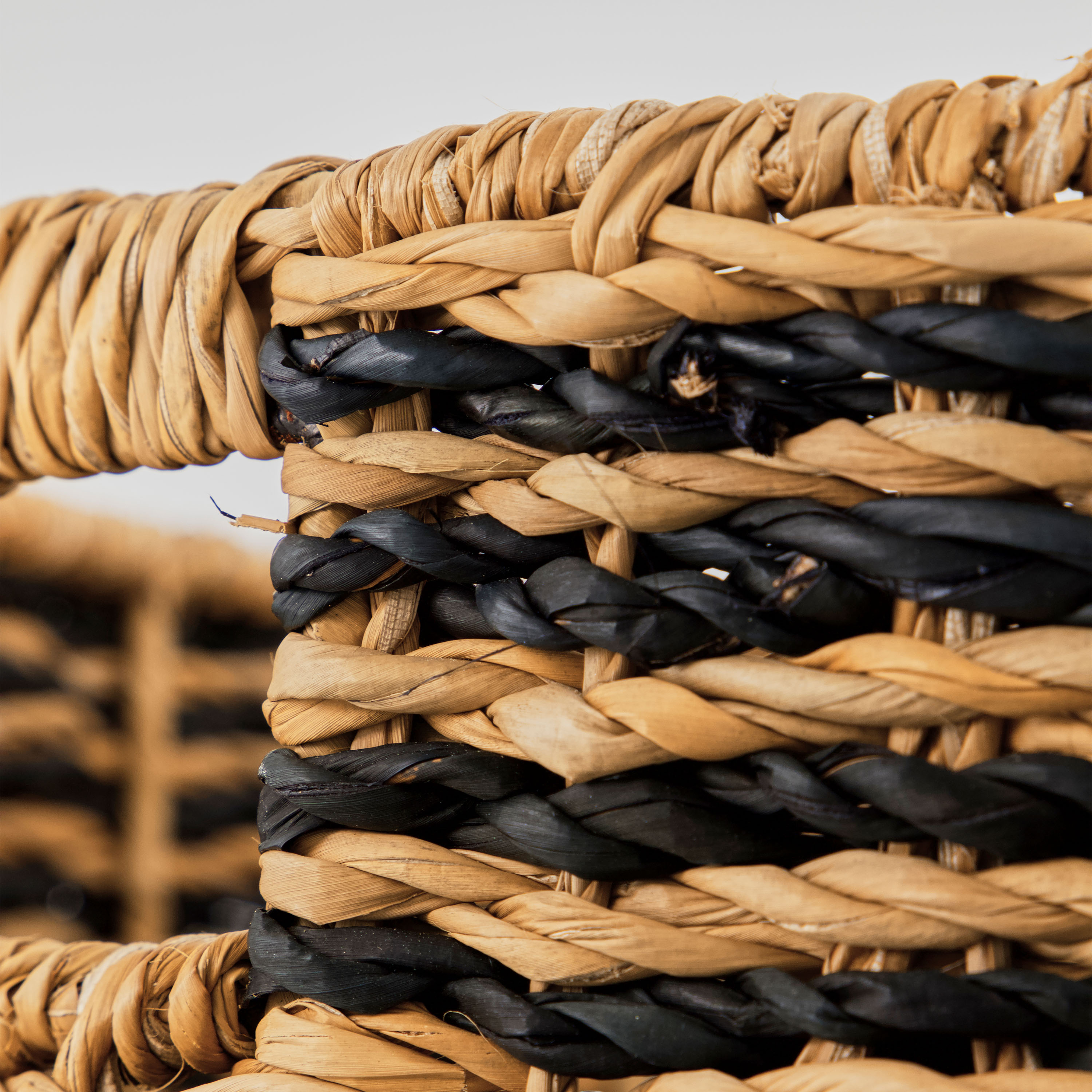 House Doctor Cesto Wäschekorb Natur/Schwarz 2er-Set