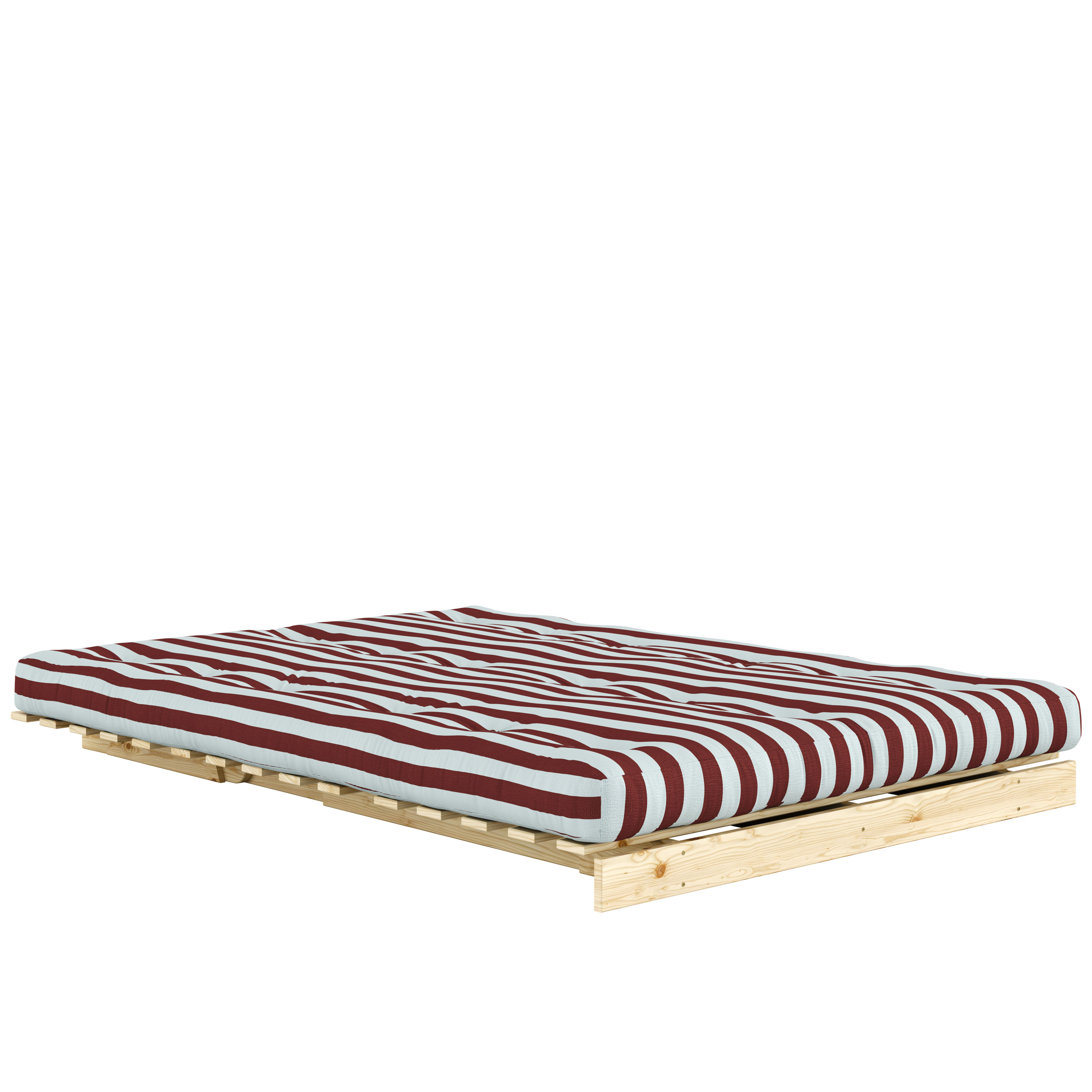 Karup Design Roots Bäddsoffa Natur/Burgundy Light Blue 140cm