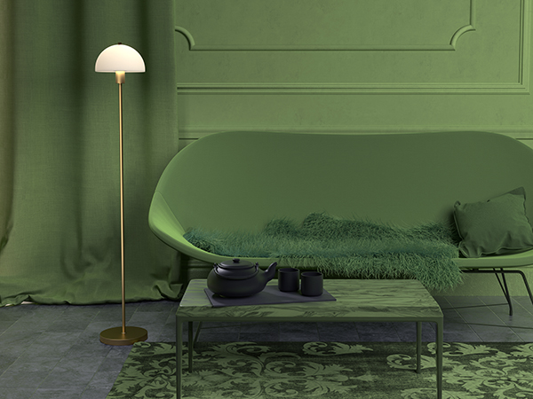 Herstal Vienda Golvlampa Mässing/Glas