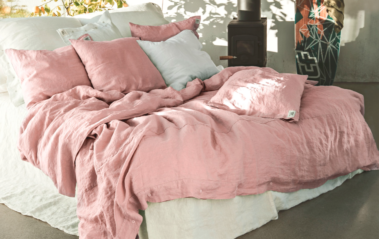 Lovely Linen Misty Örngott Linne Sunset 50x60