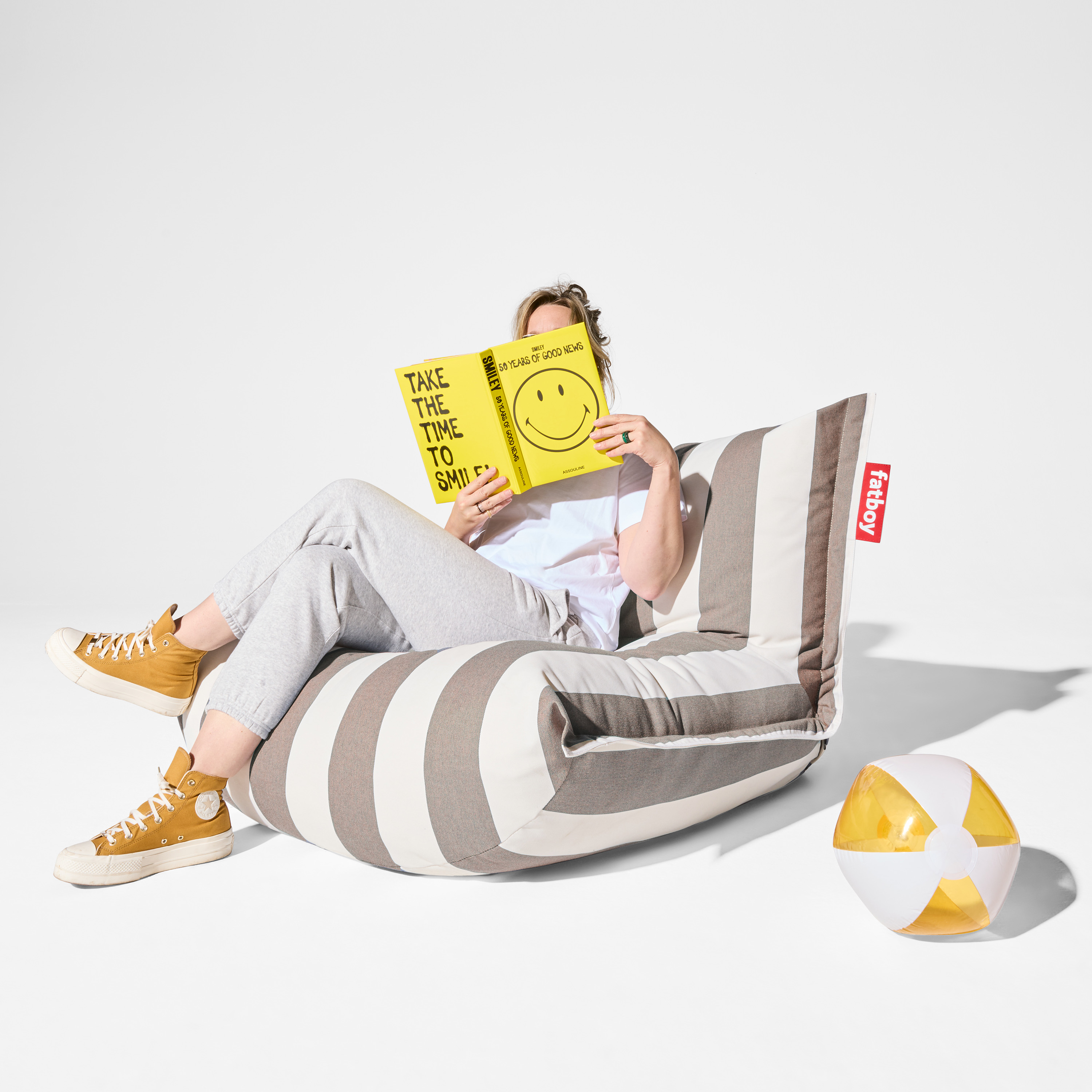 Fatboy The BonBaron Outdoor Loungestol Stripe Cacao