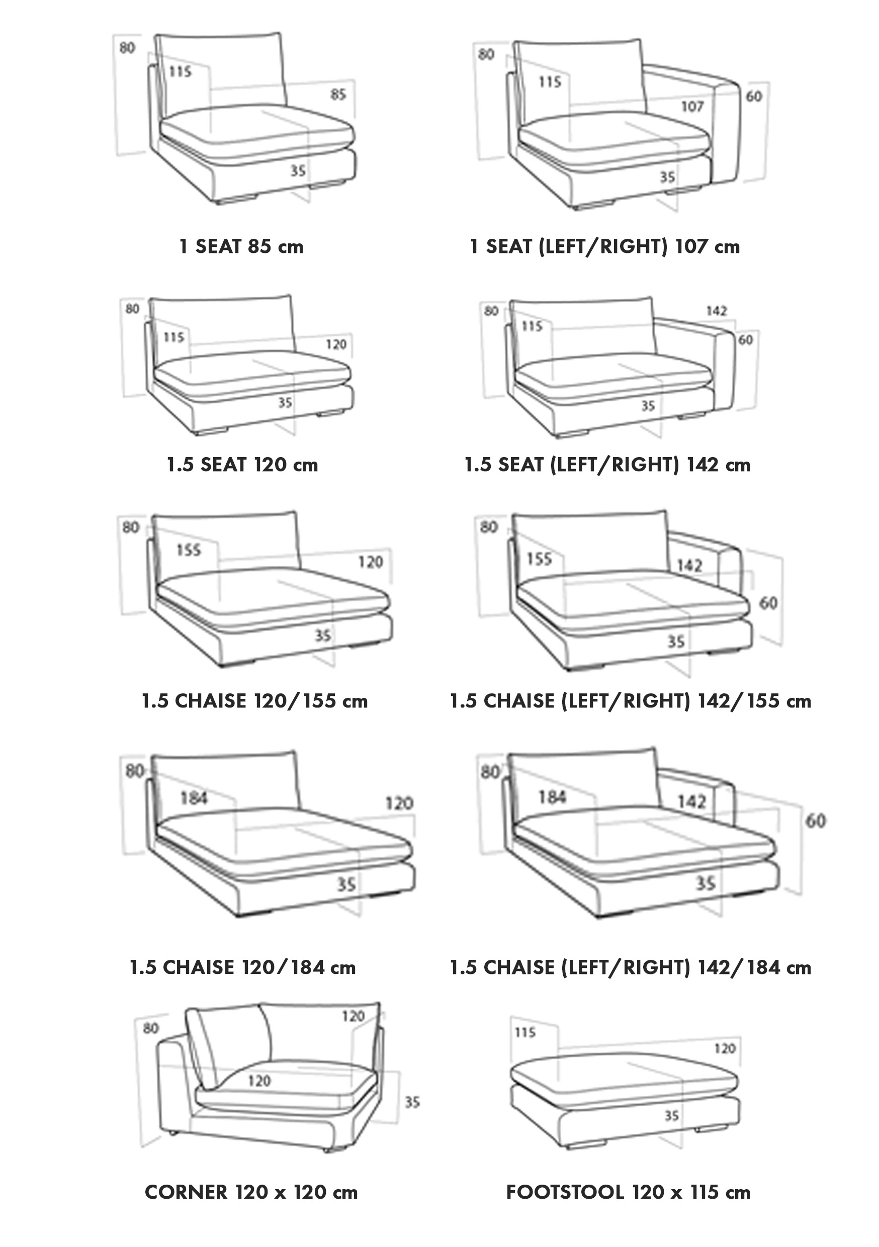 Sleepo Collection Capri 1-sits Soffmodul Höger Armstöd Green 107cm