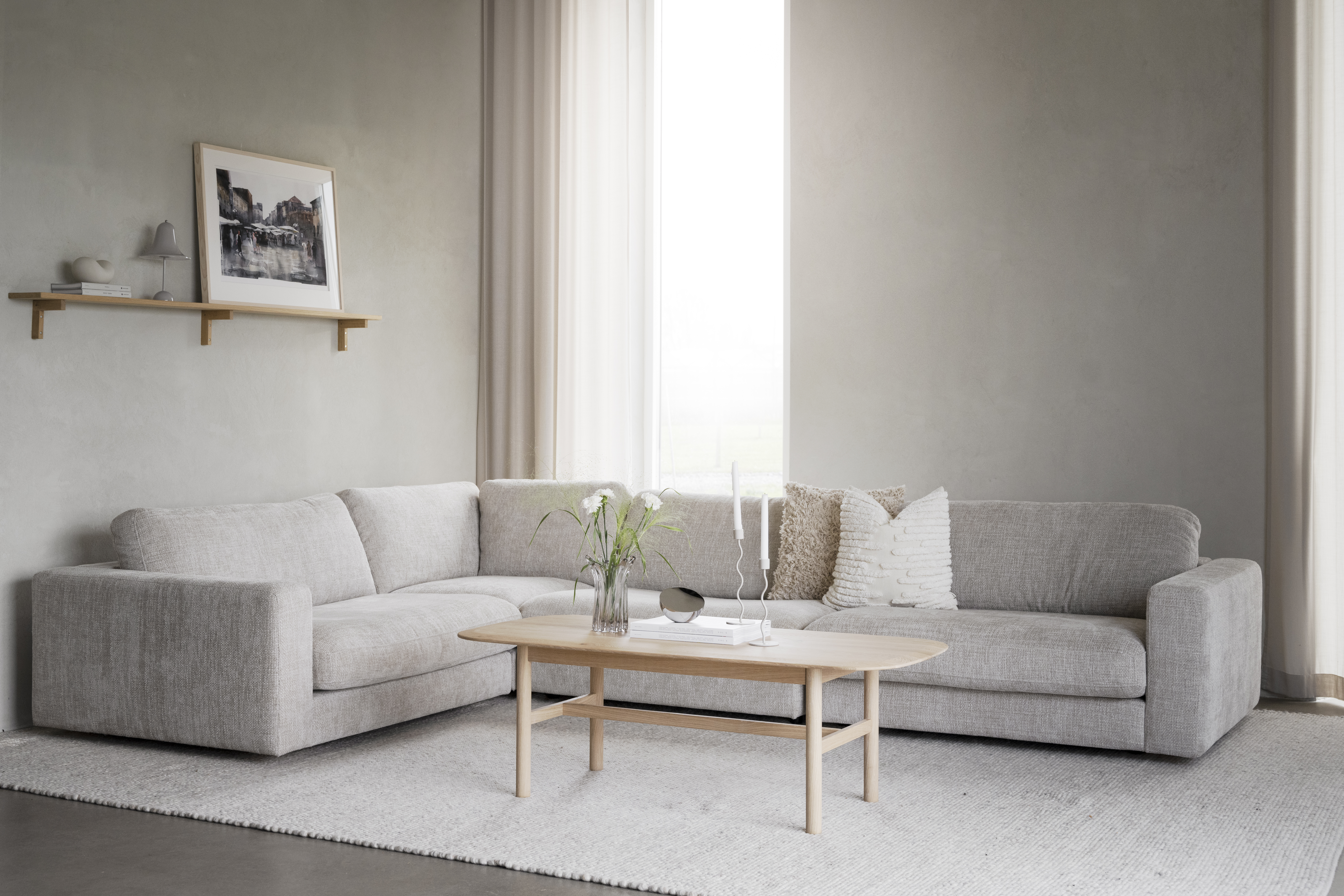 Rowico Home Duncan 1.5-sits Hörnmodul Ljusgrå