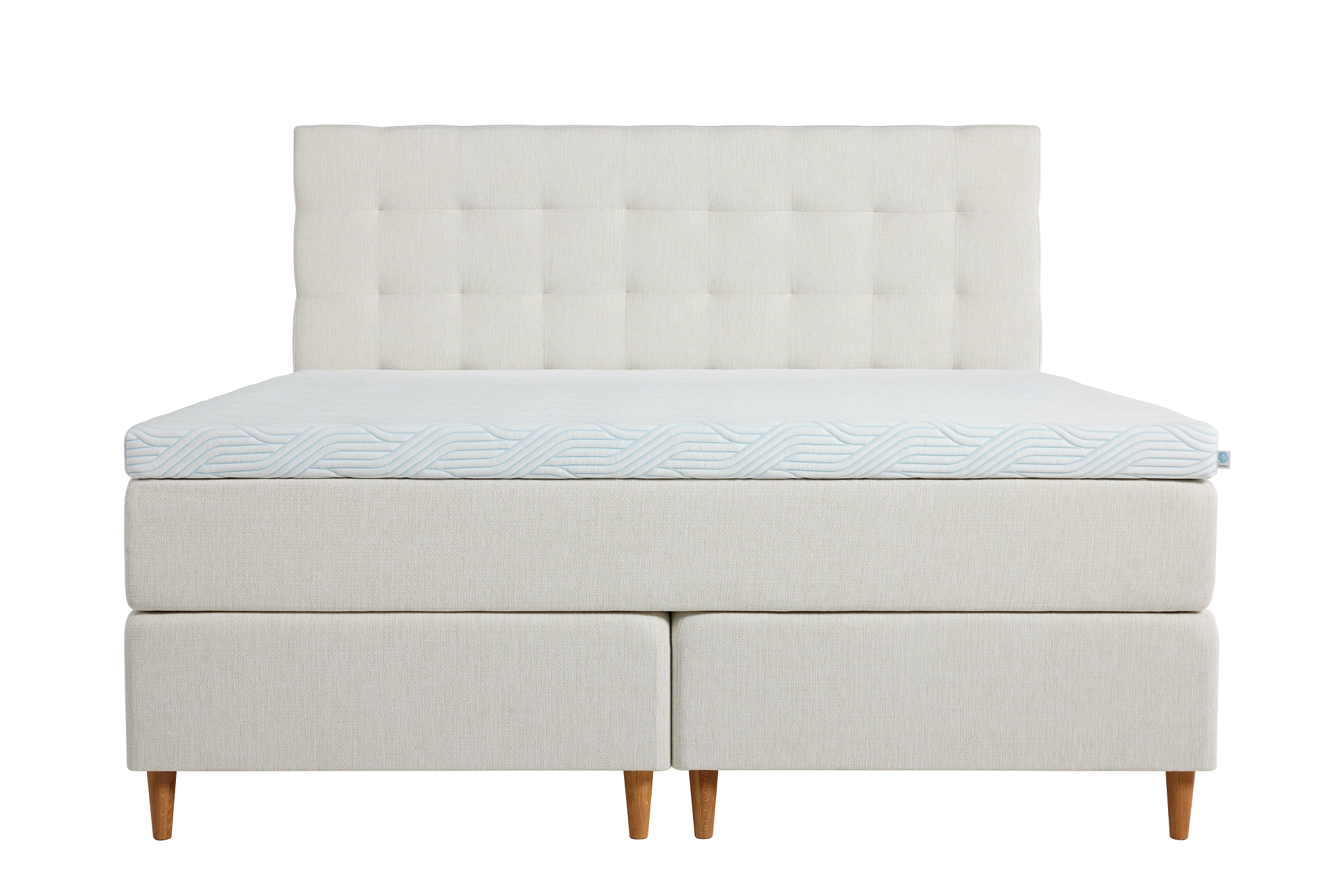 Tempur Promise Kontinentalsäng Ivory 180x200 ProLuxe SmartCool 10cm Medium Rundat Ekben 12cm