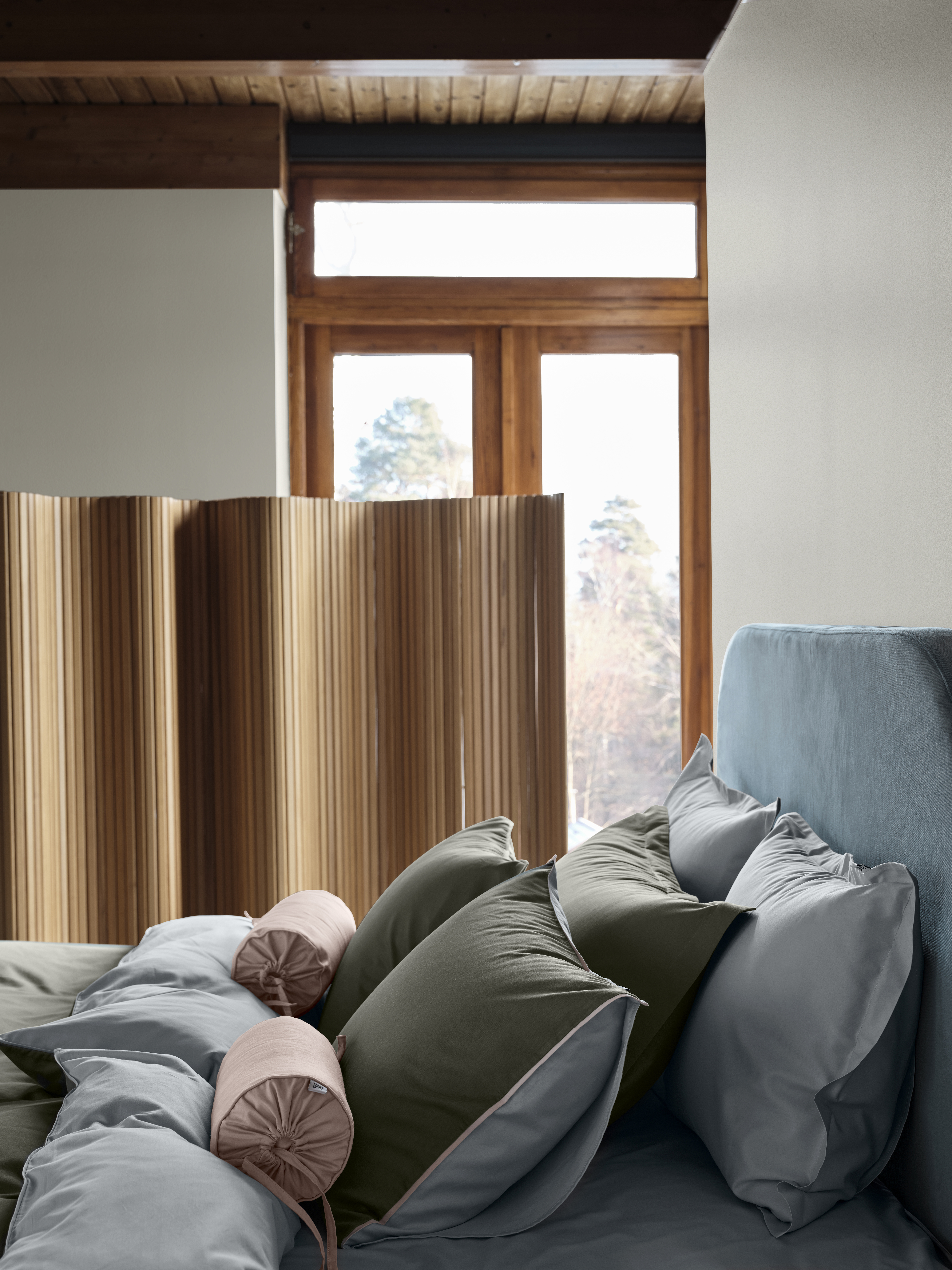 Mille Notti Duetto Örngott Ljusblå/Grön 60x80