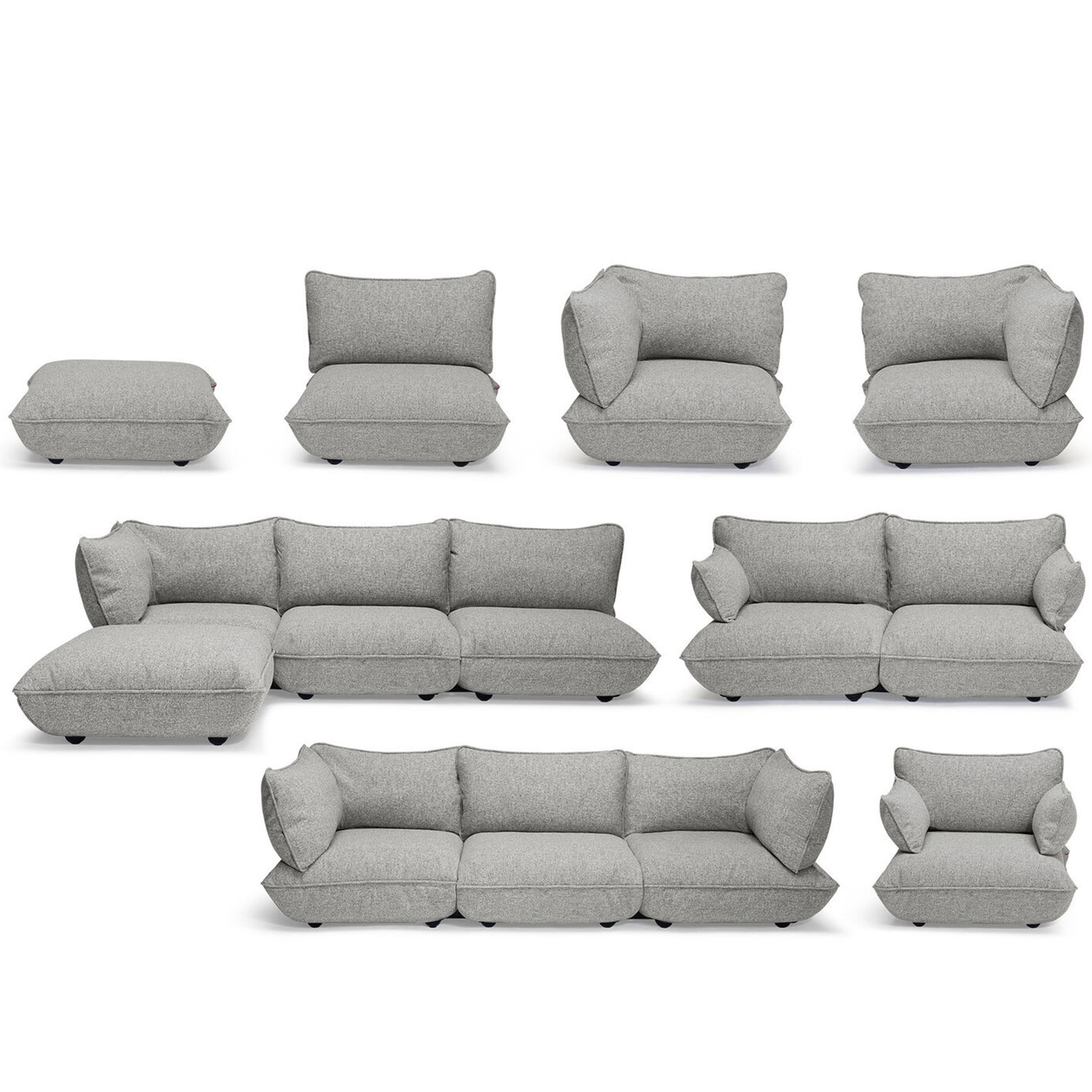 Fatboy Sumo Mingle 4-seater Sofa Grid Stone 301cm