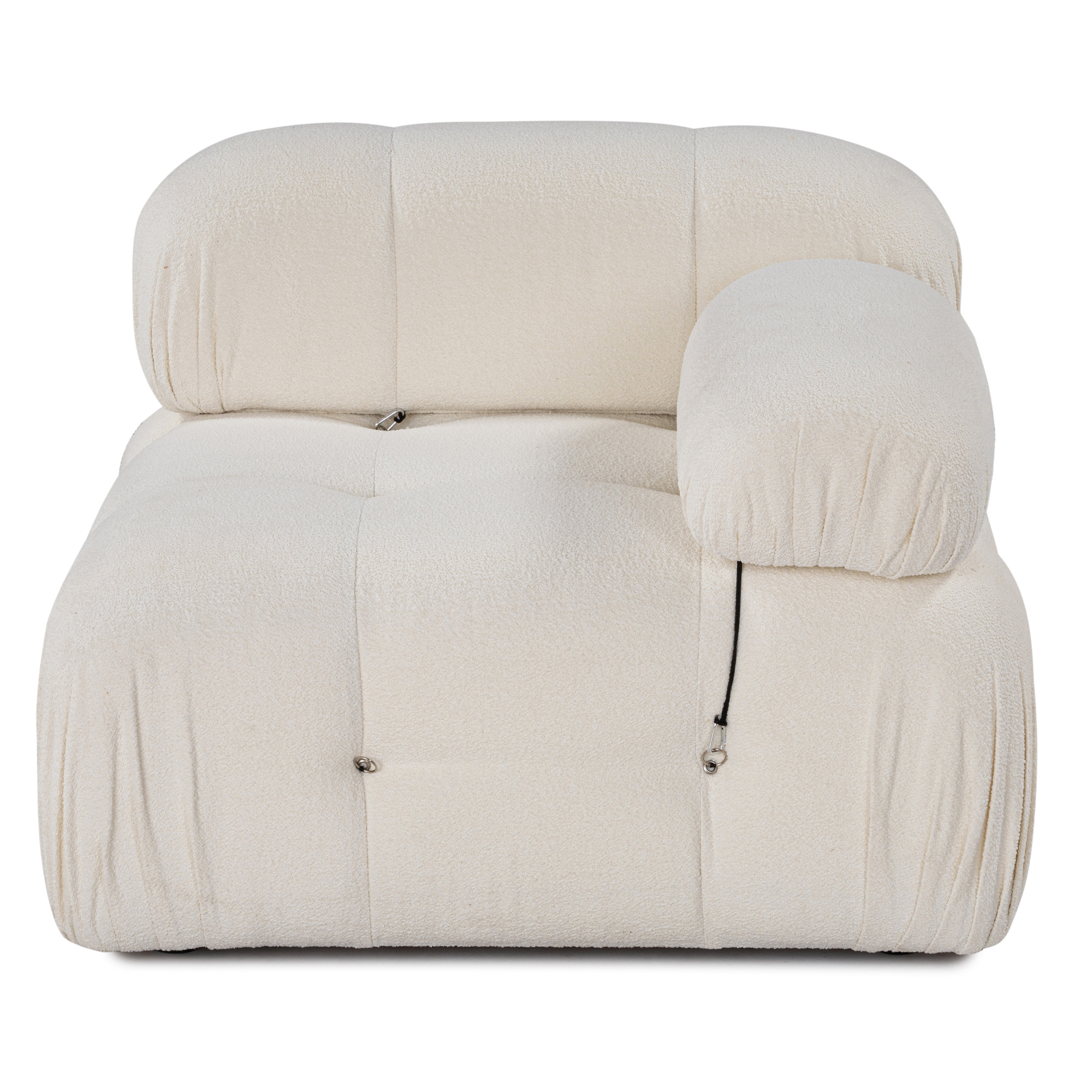 Sleepo Collection Blanca Høyremodul White Bouclé