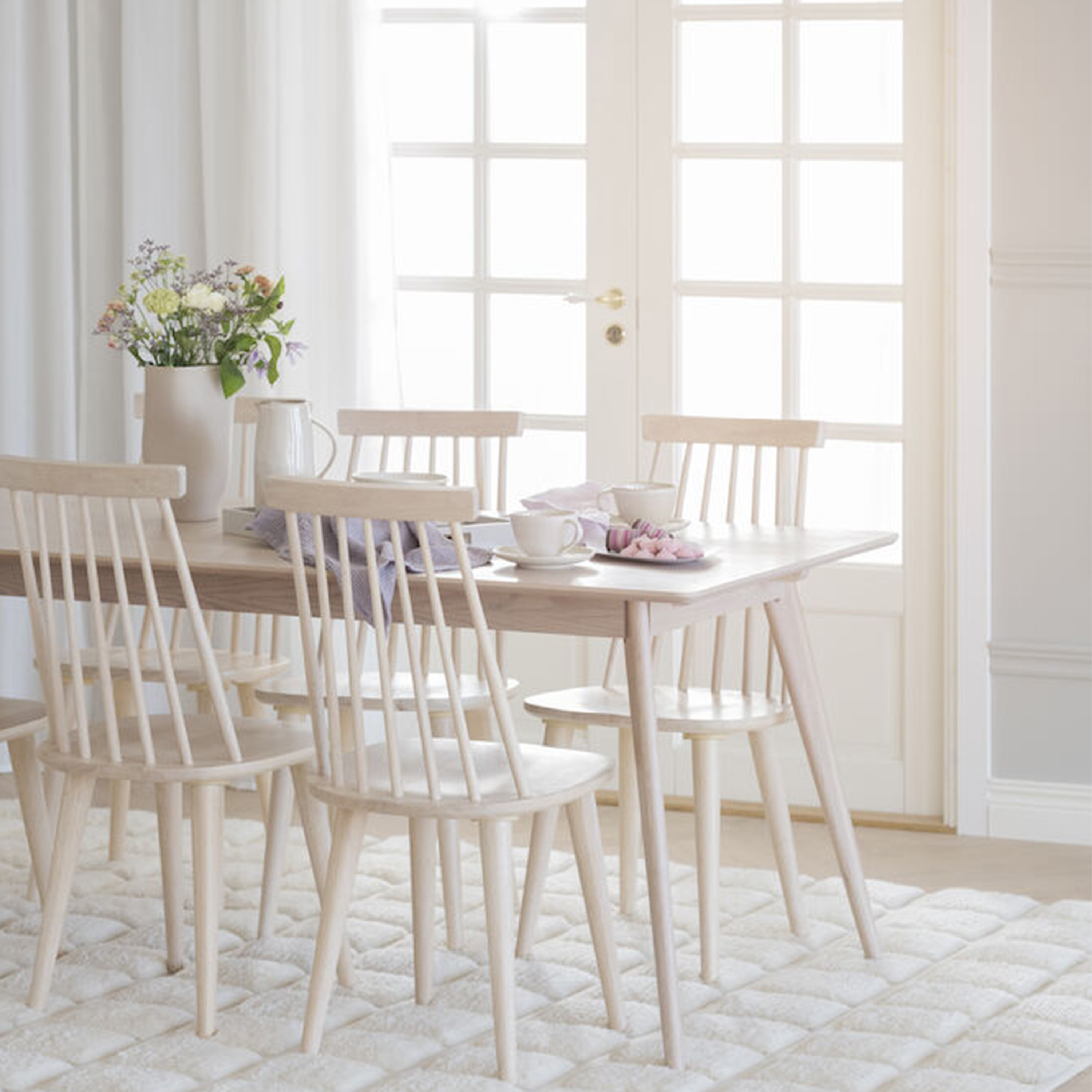 Rowico Home Yumi Esstisch Weiß pigmentiert 190cm