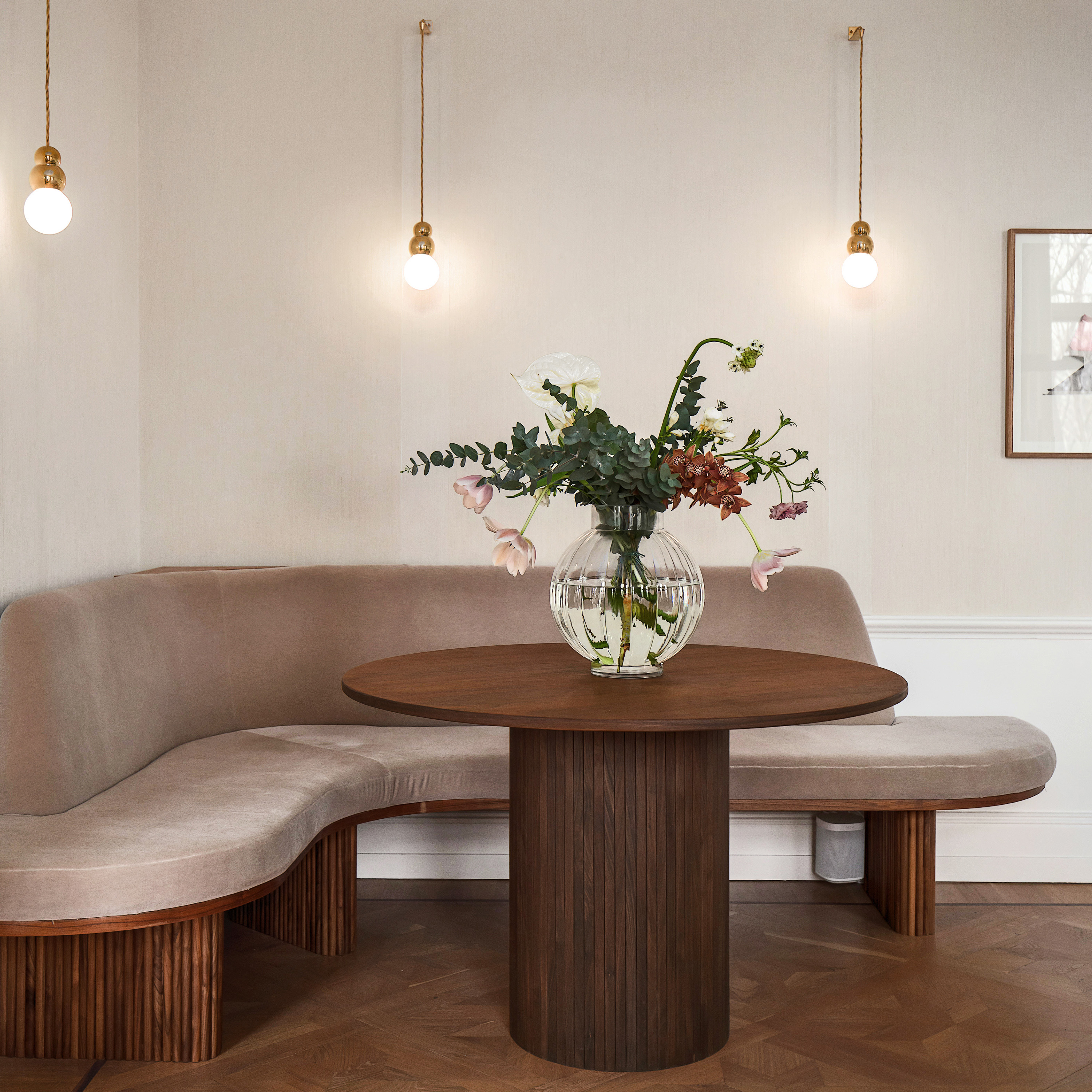 Sleepo Collection Adele Esstisch Walnuss Ø110