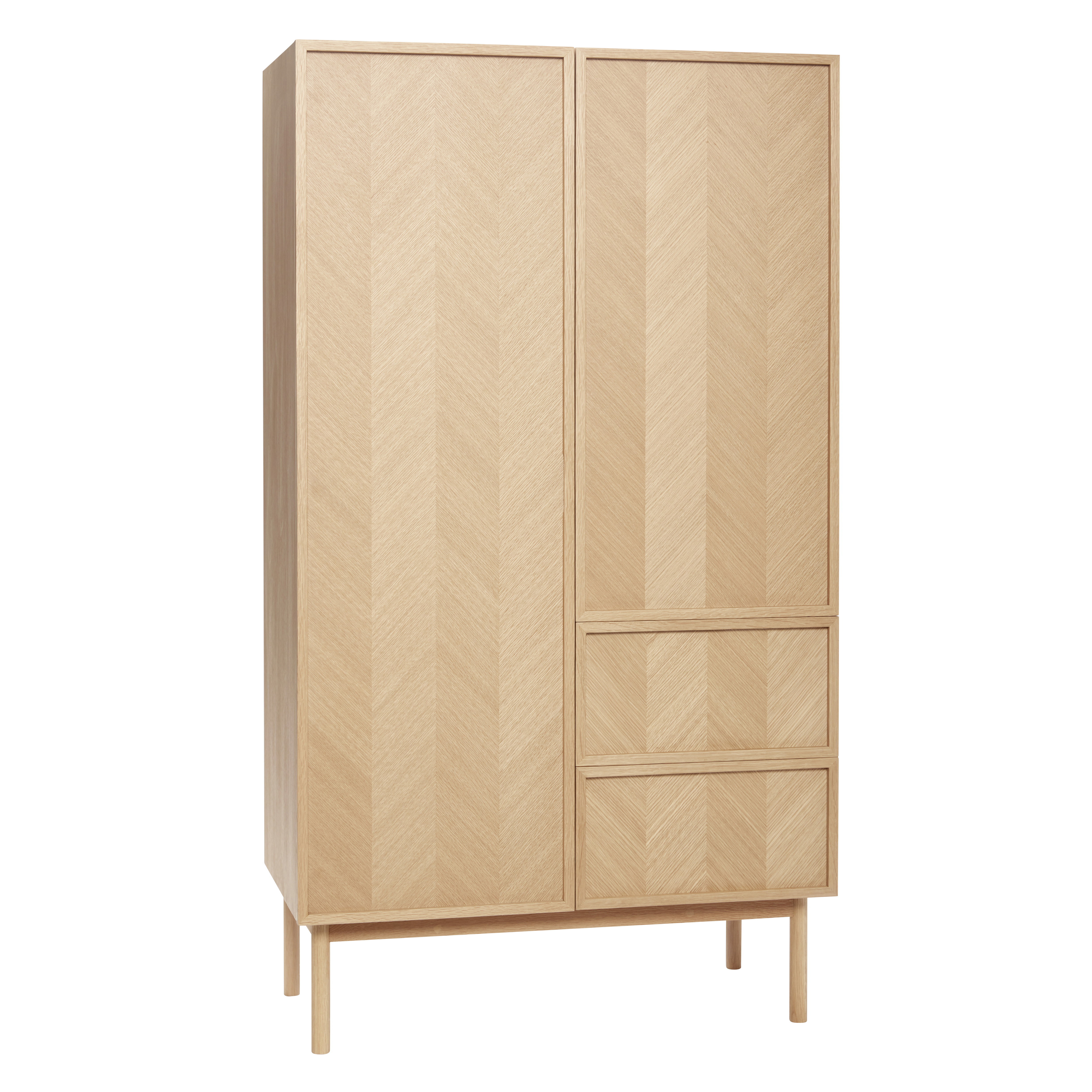 Herringbone Garderobe FSC Eik 100x180cm