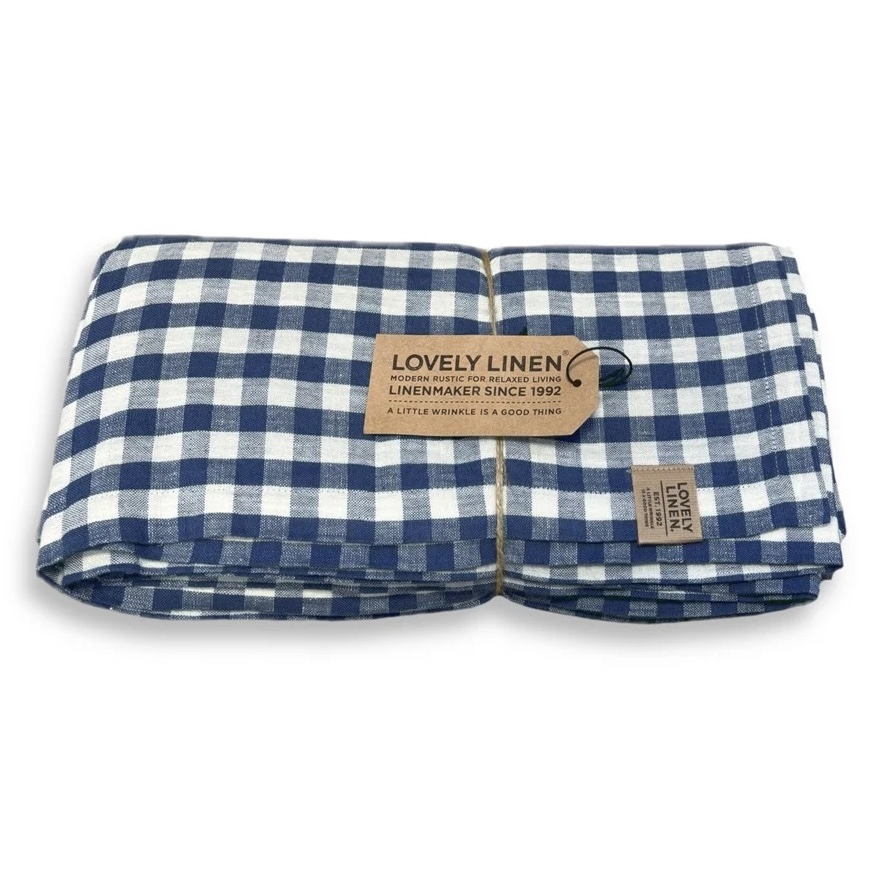 Misty Duk Linne Square Denim Blue 145x380