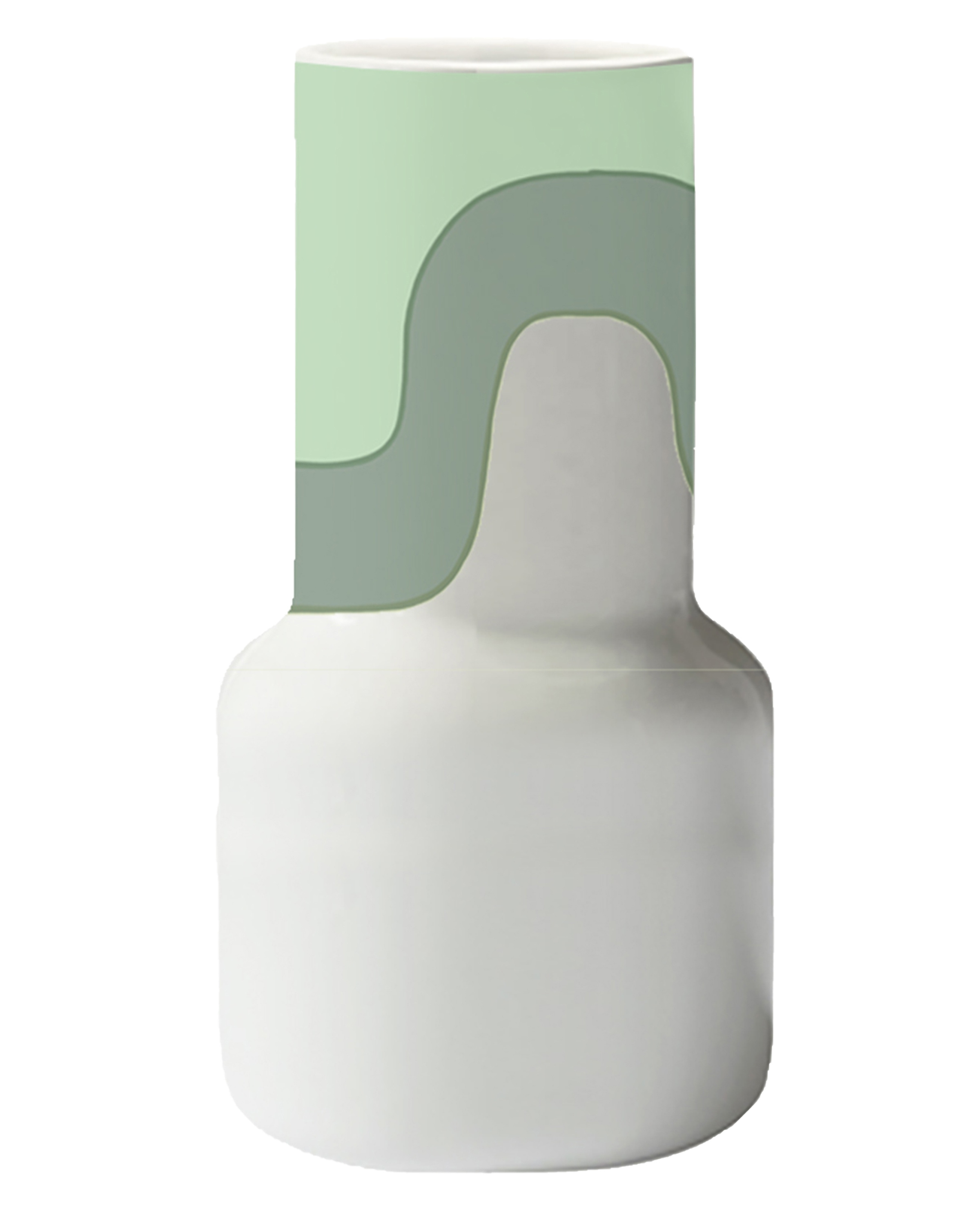 Oiva/Seireeni Vas White/Mint/Light Moss Green 25cm