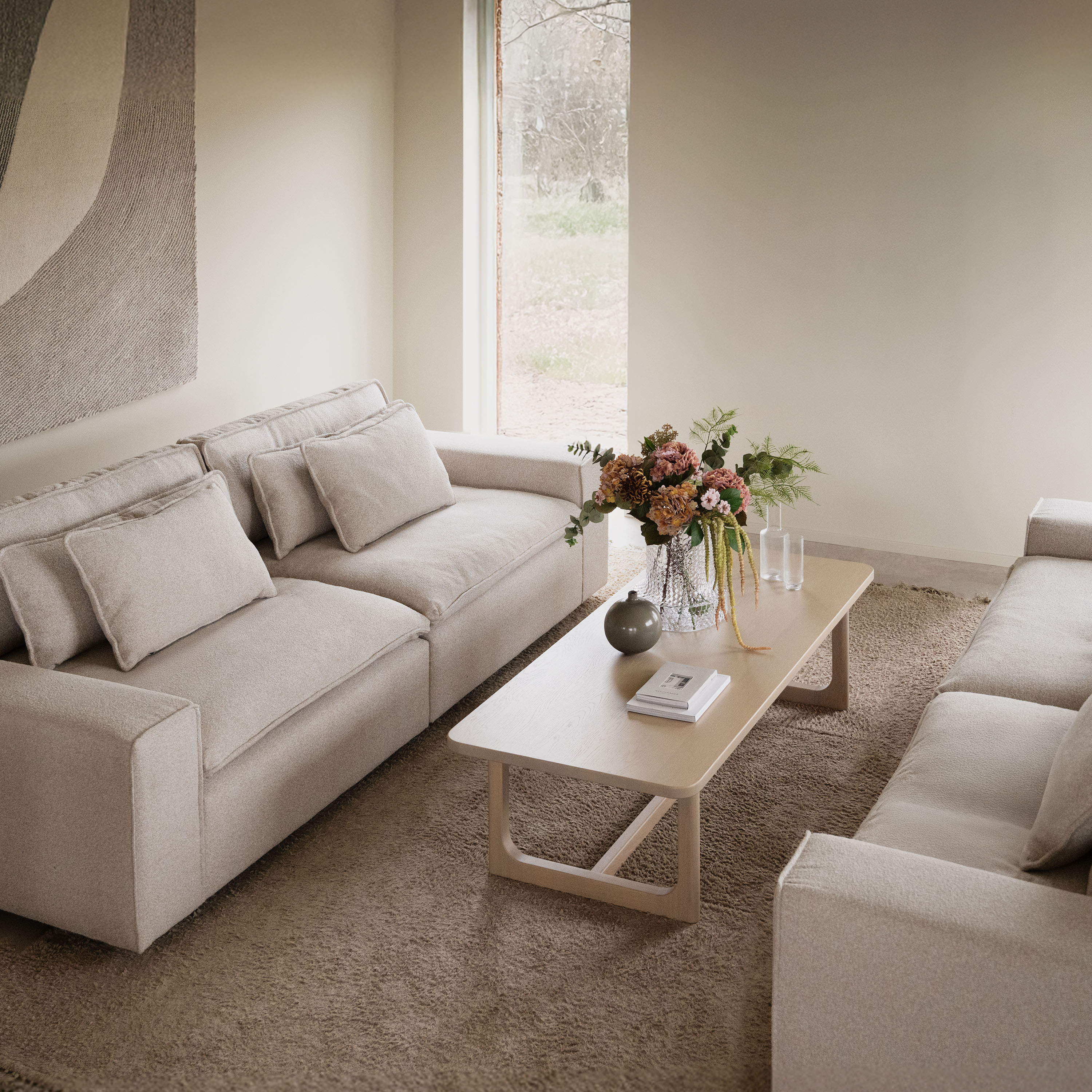 Rowico Home Rawlins 3-Sitzer Sofa Maxi Hellbeige