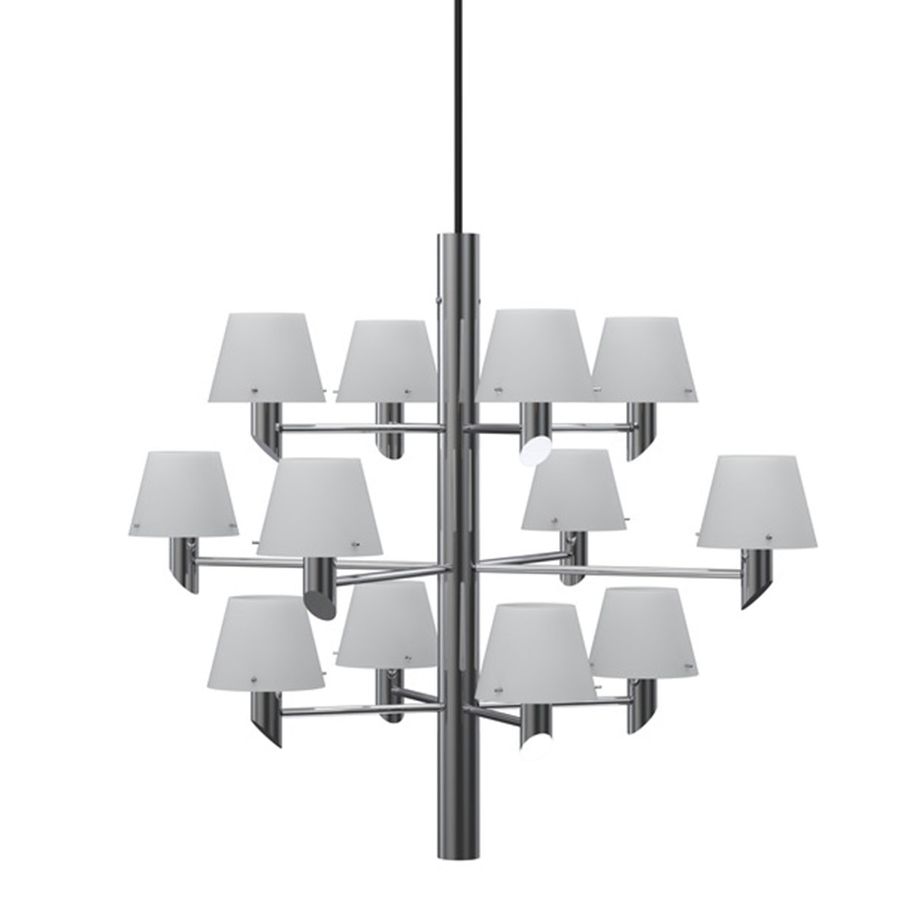 Gil 12 Taklampe Krom / Opalglass