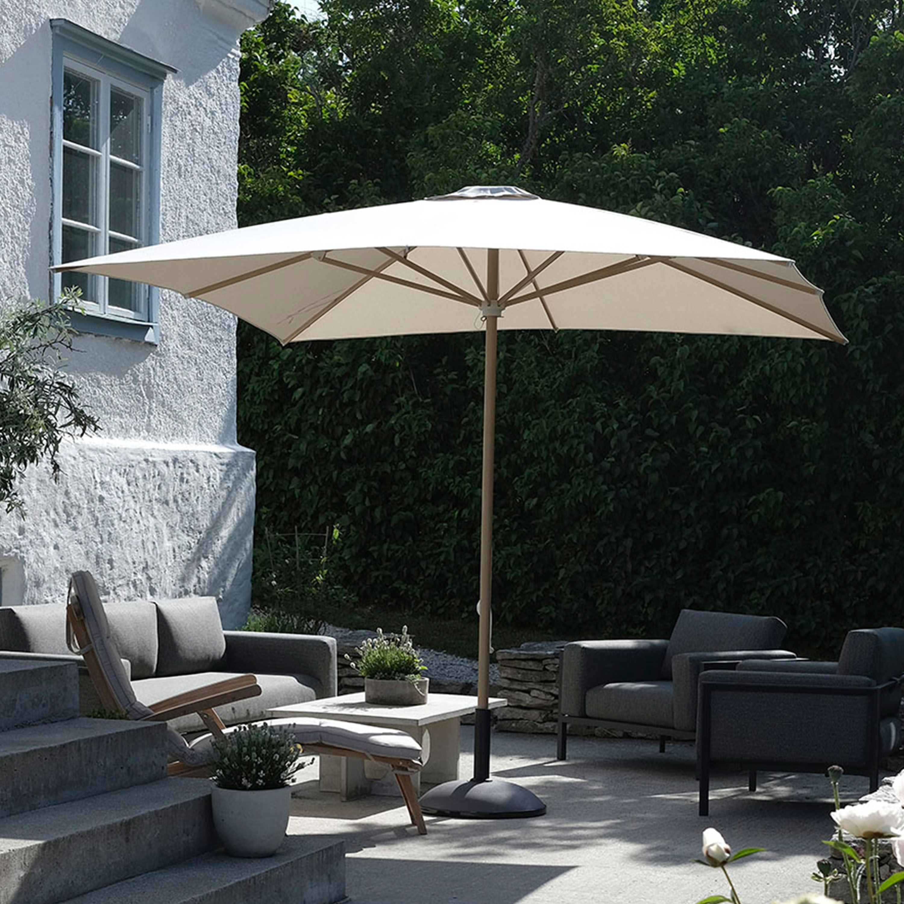 Hillerstorp Parasoll Firkantet Beige 290x290