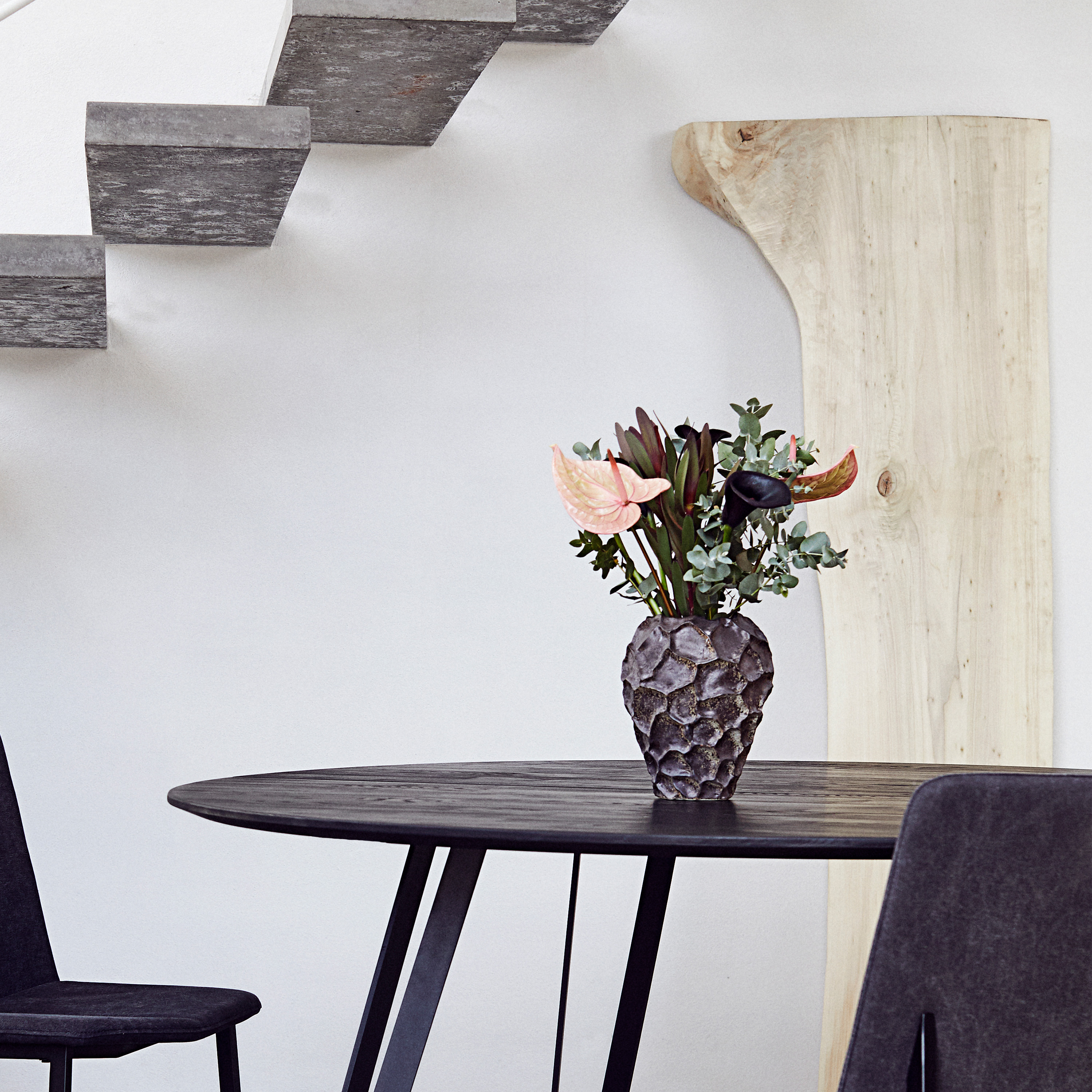 Muubs Soil Vas Chocolate Stoneware Ø18