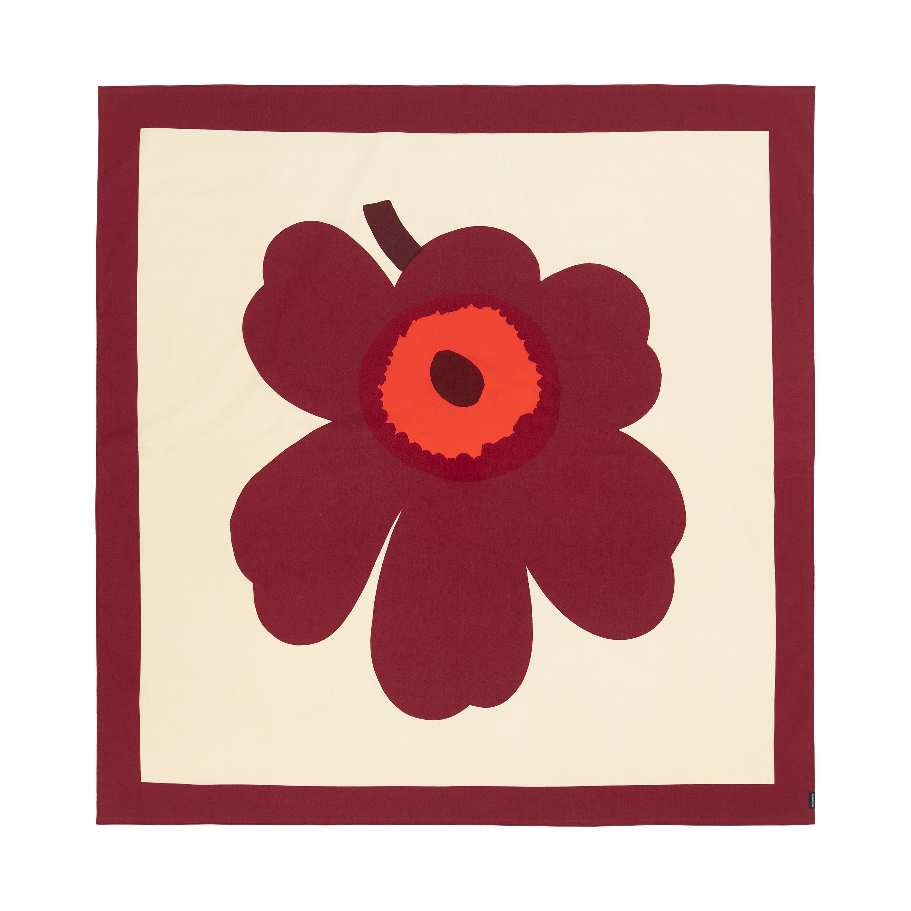 Unikko Duk Vanilje/Vinrød 140x140