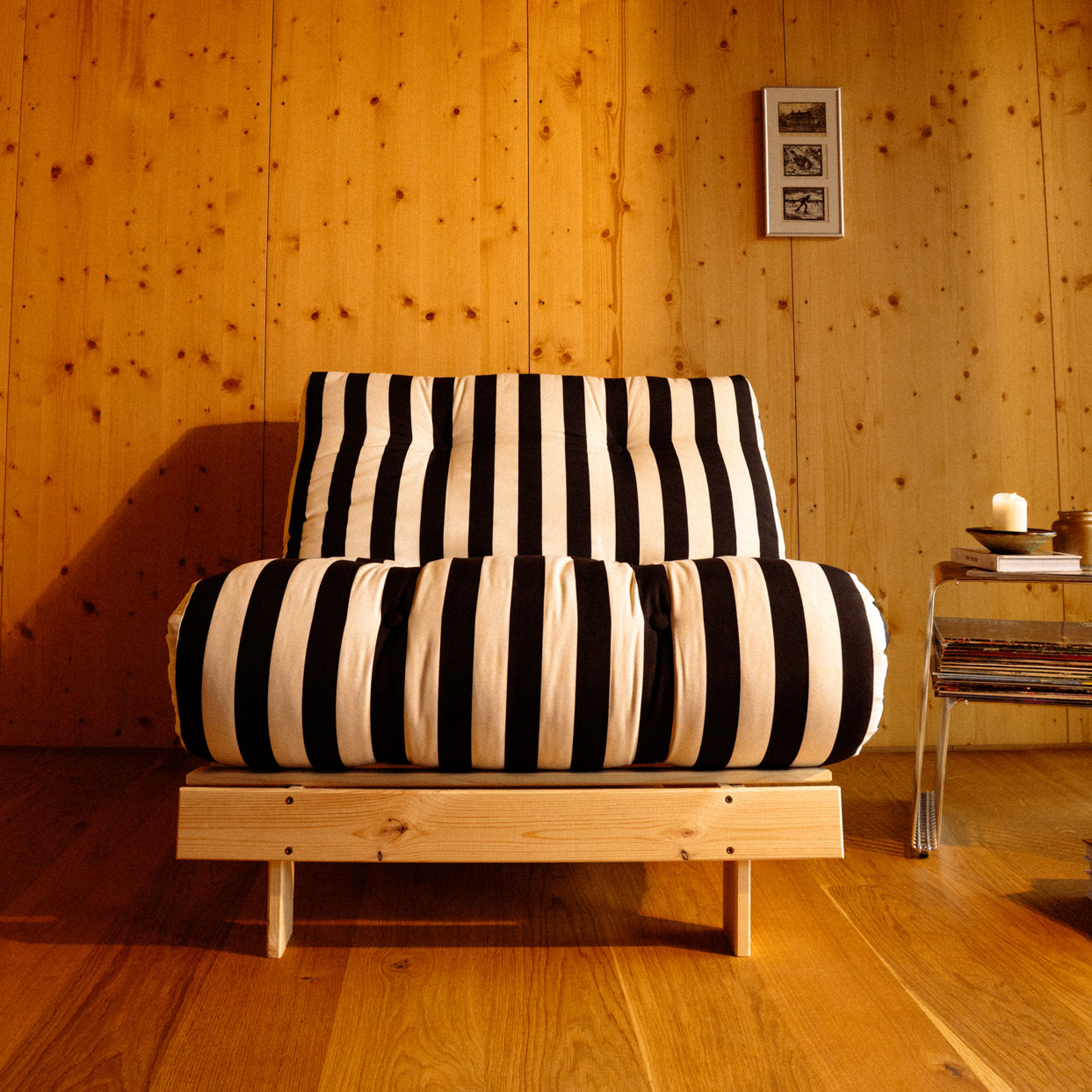 Karup Design Roots Bäddfotölj Natur/Black White 90cm