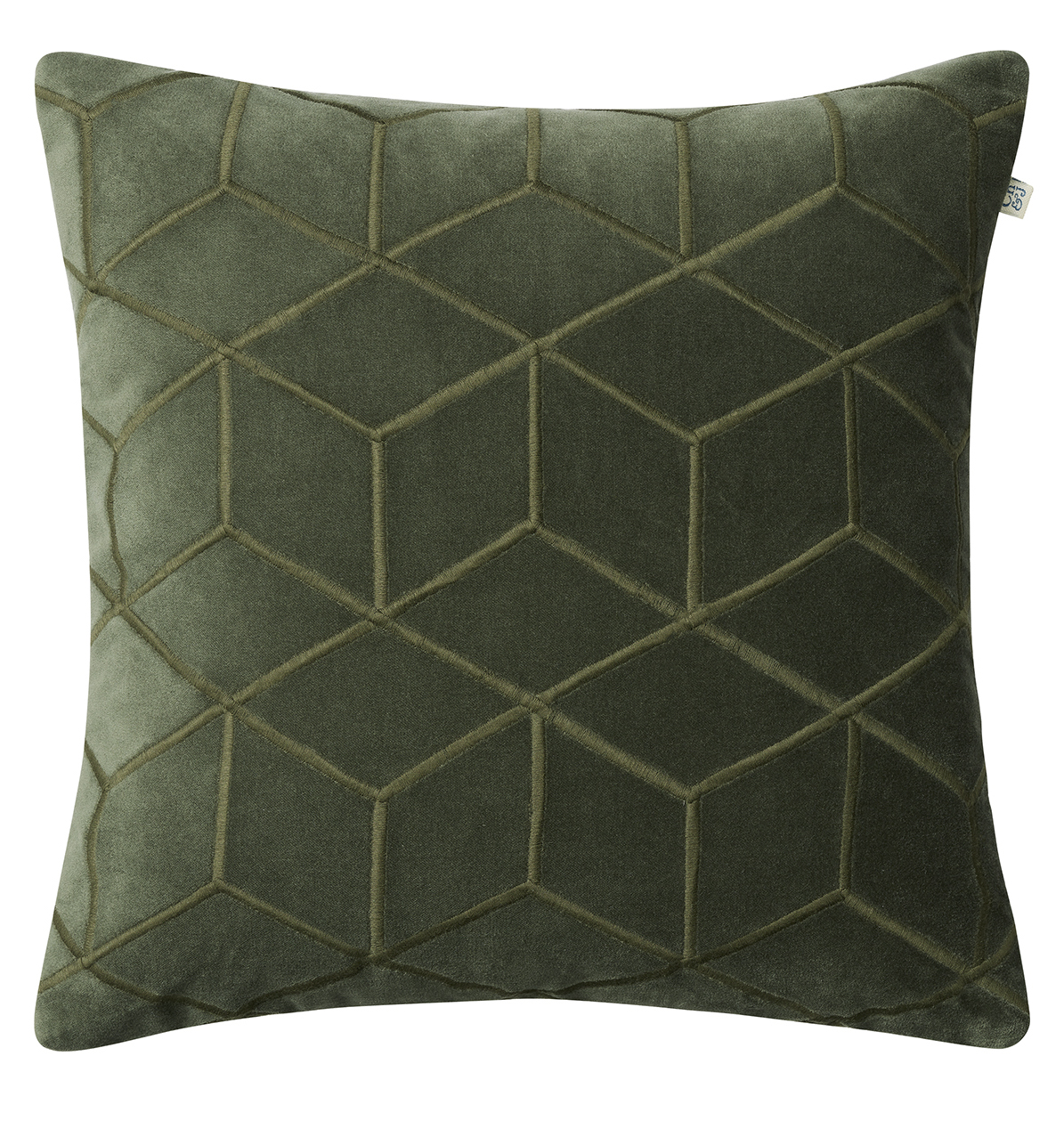Chhatwal & Jonsson - Vir Tyynynpäällinen Sametti Forest Green 50 x 50 Vihreä - Sammet