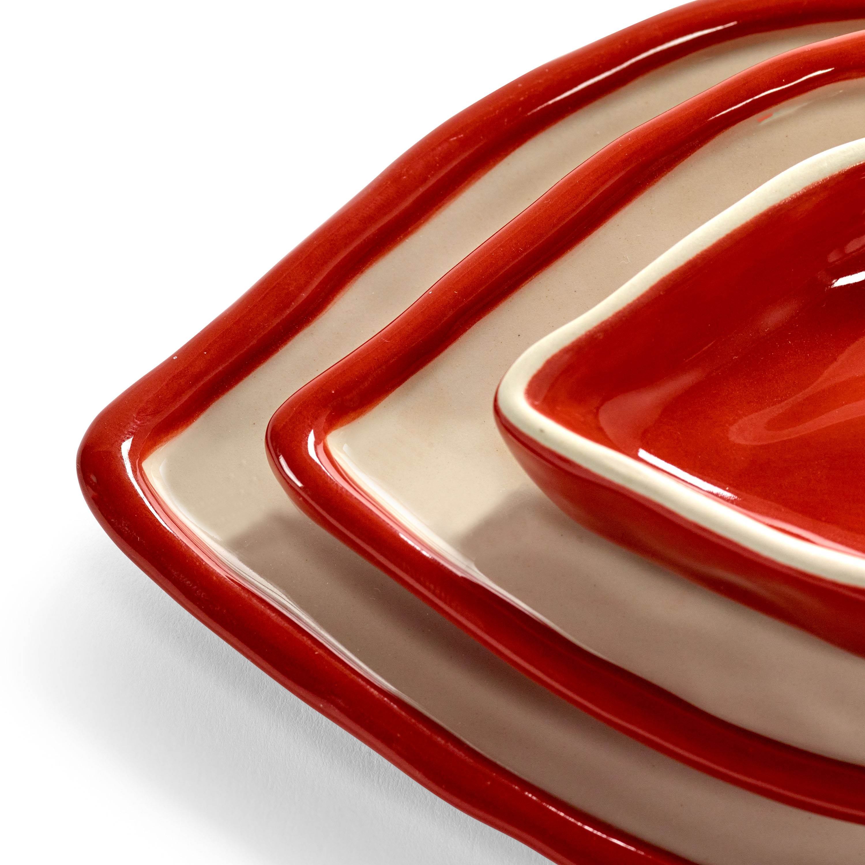 Serax Les Objets Mouleversants Skål White/Red 3-pack