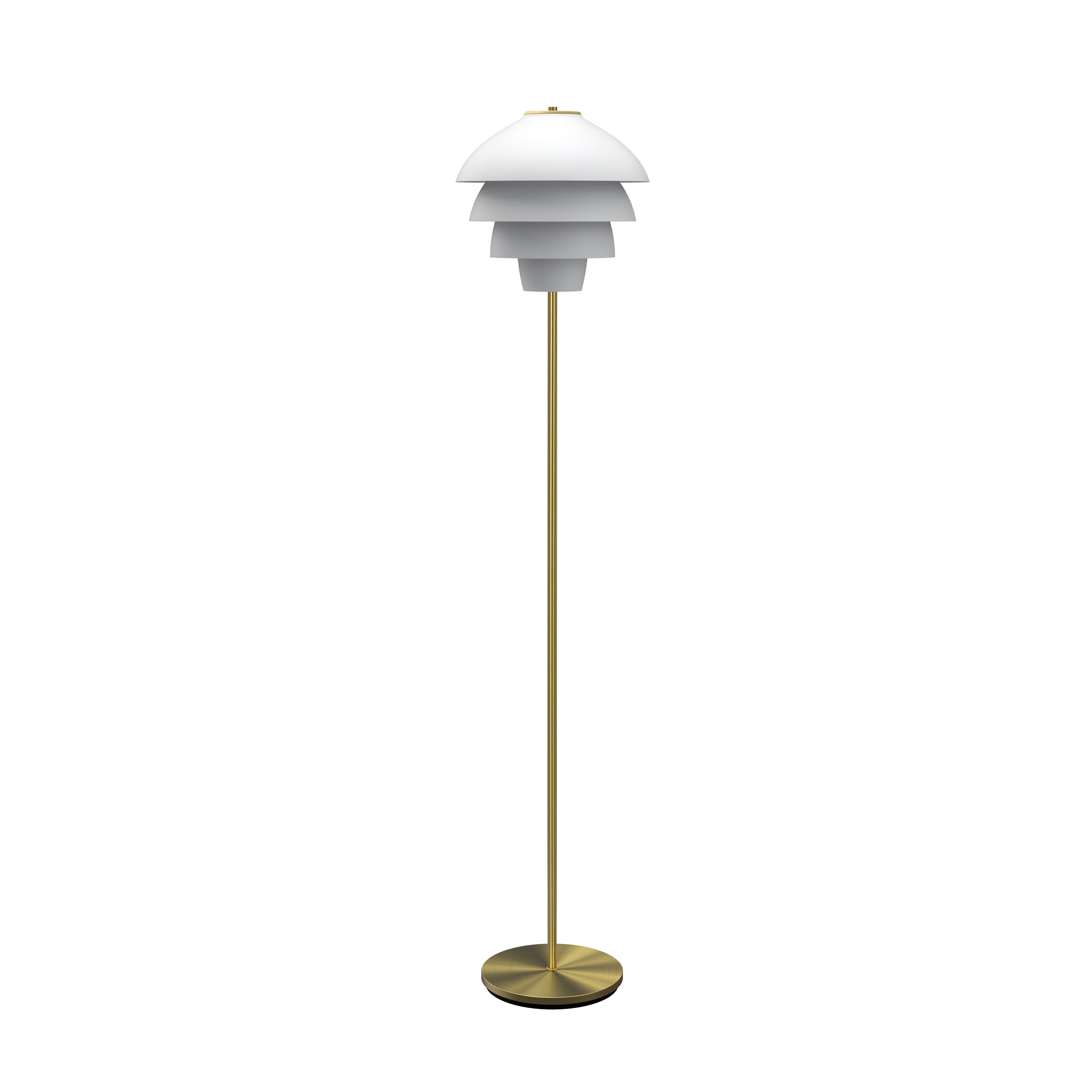 Valencia Golvlampa Mattvit/Mässing 151cm