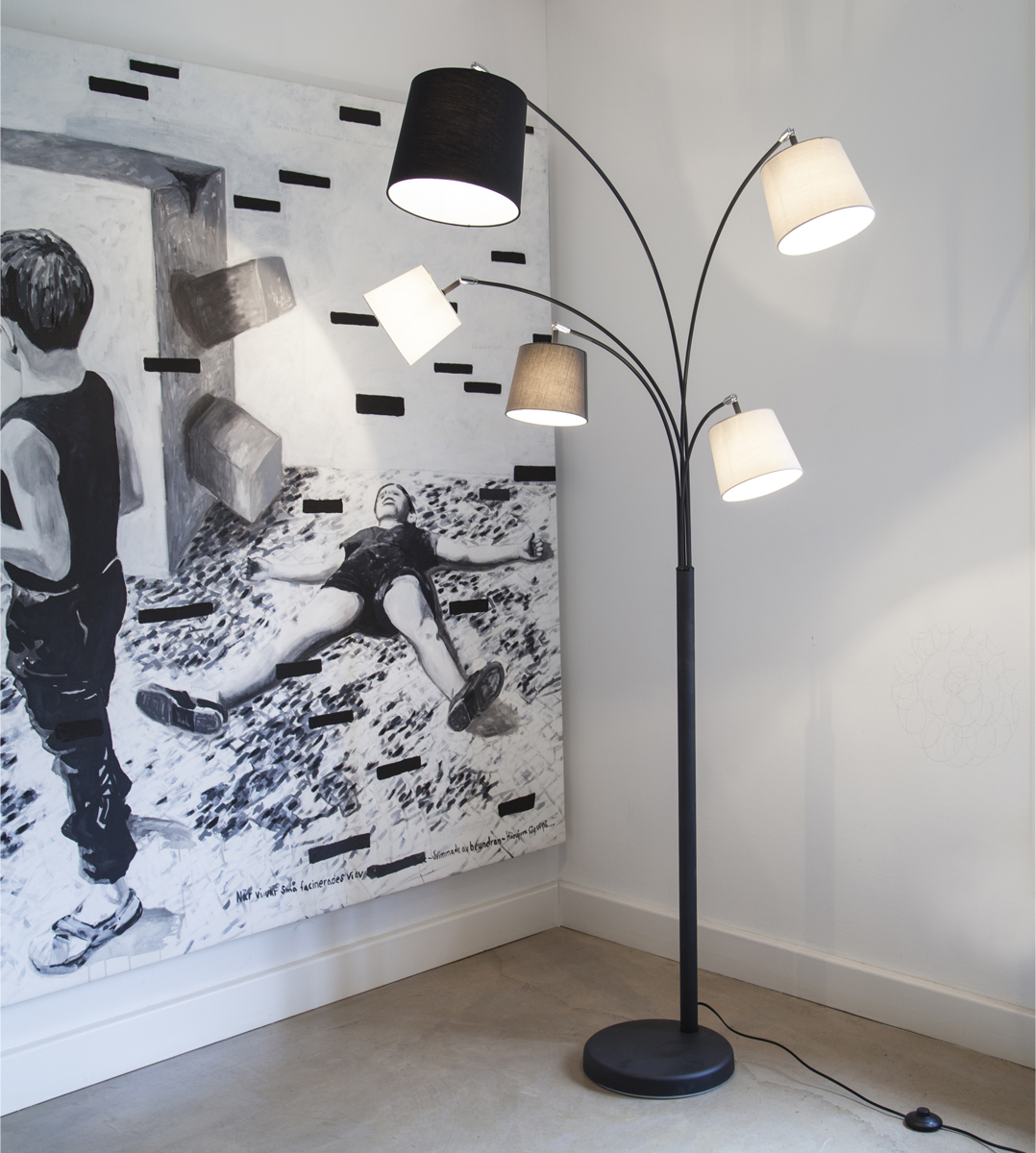 By Rydéns Foggy 5 Golvlampa Grå