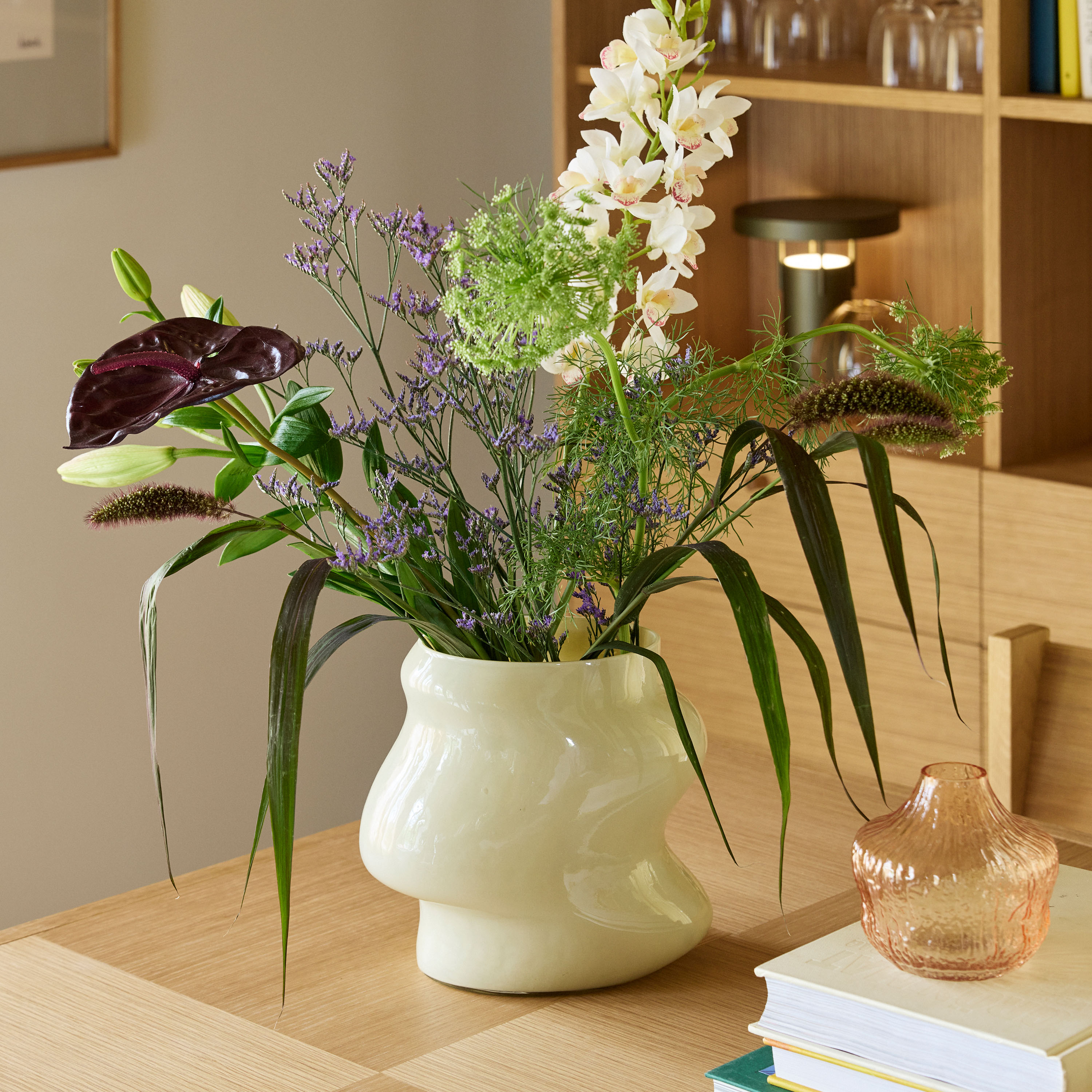 Hübsch Lote Vase Sand 20cm