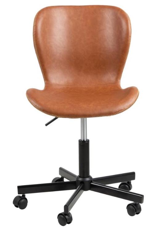 Nordic Home Grace Bürostuhl Kunstleder Braun