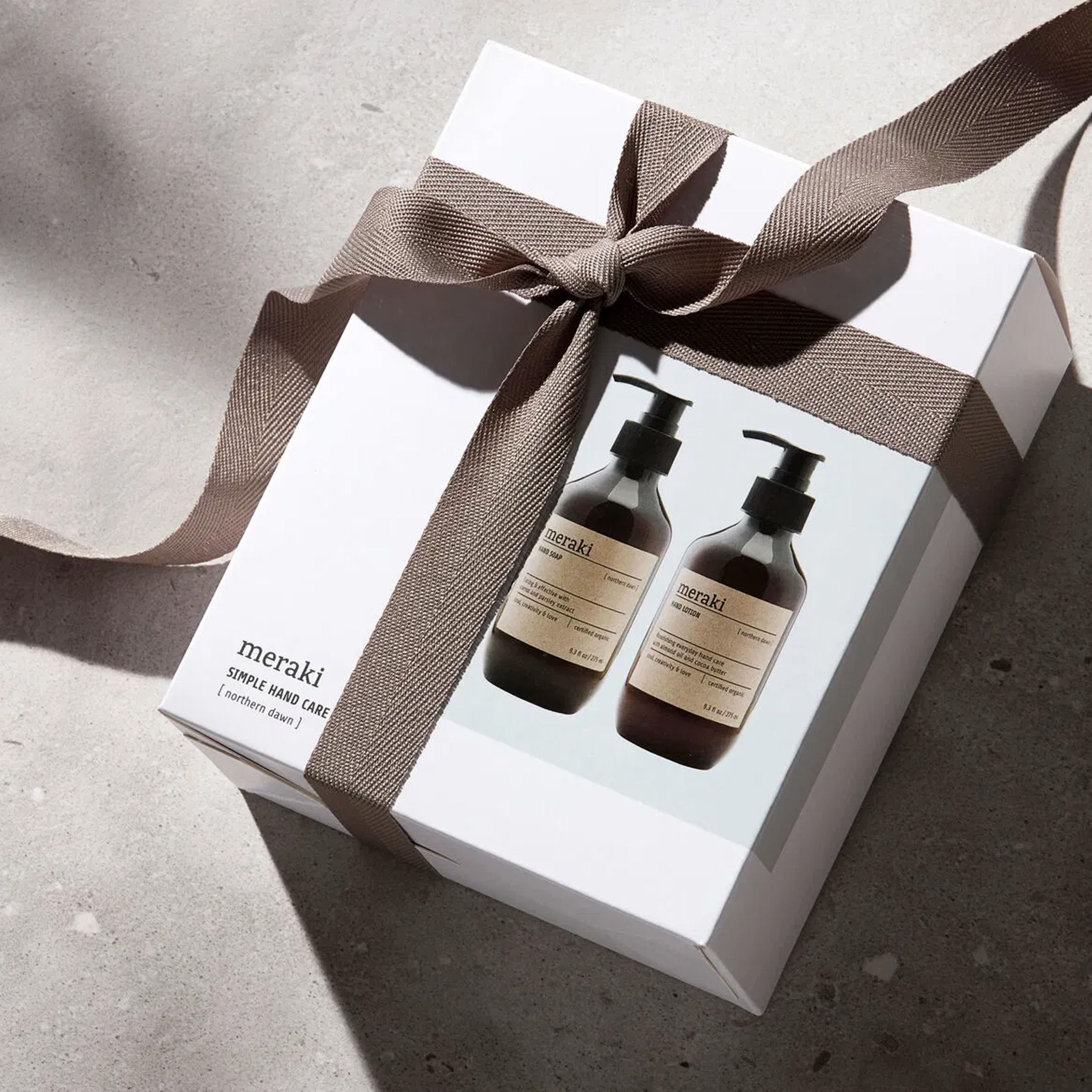 Meraki Geschenkbox Handseife/Handlotion Northern Dawn 275 ml