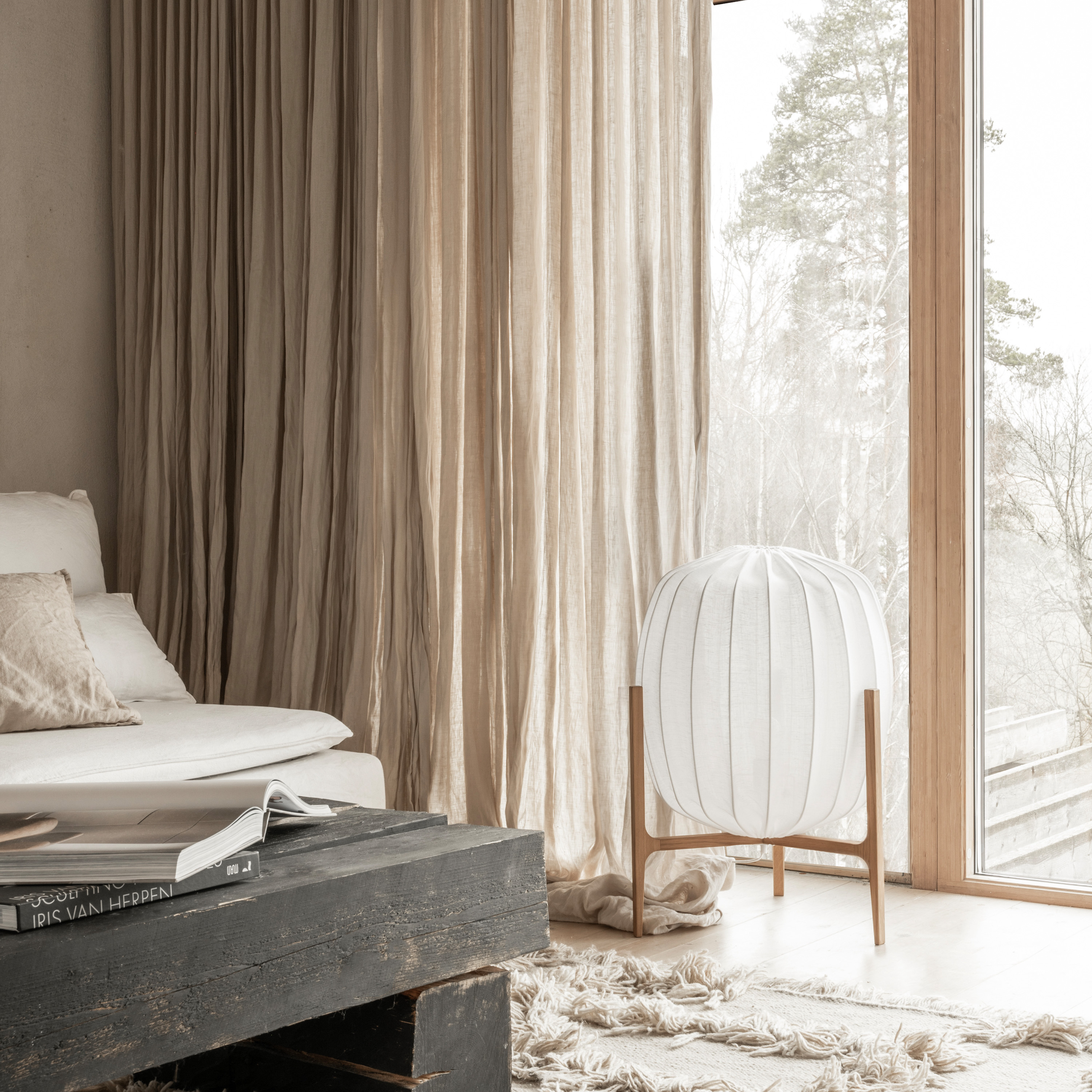 Watt &amp; Veke Prisma Golvlampa Oak/White 69cm