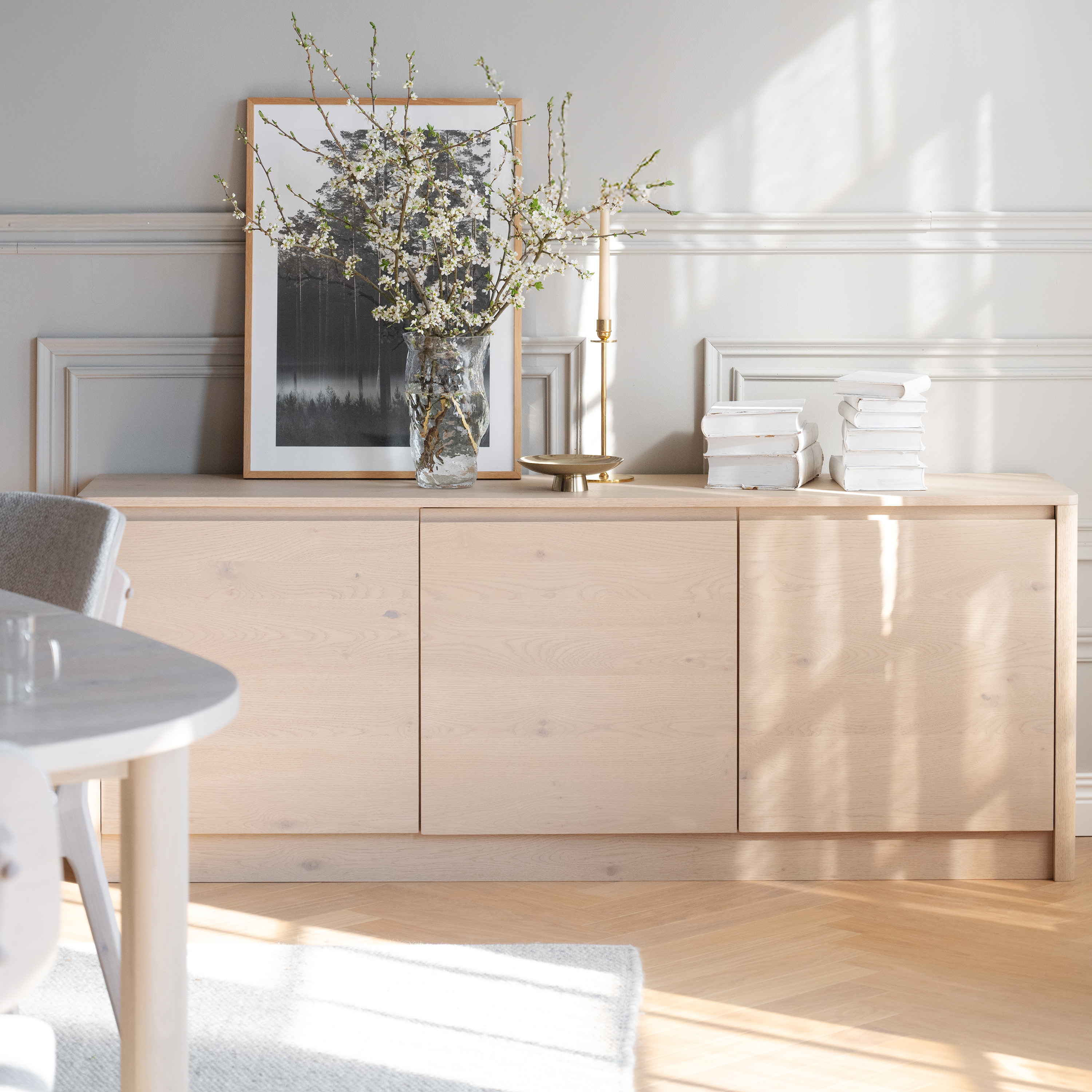 Rowico Home Melstone Sideboard Vitpigmenterad Ek 180x70