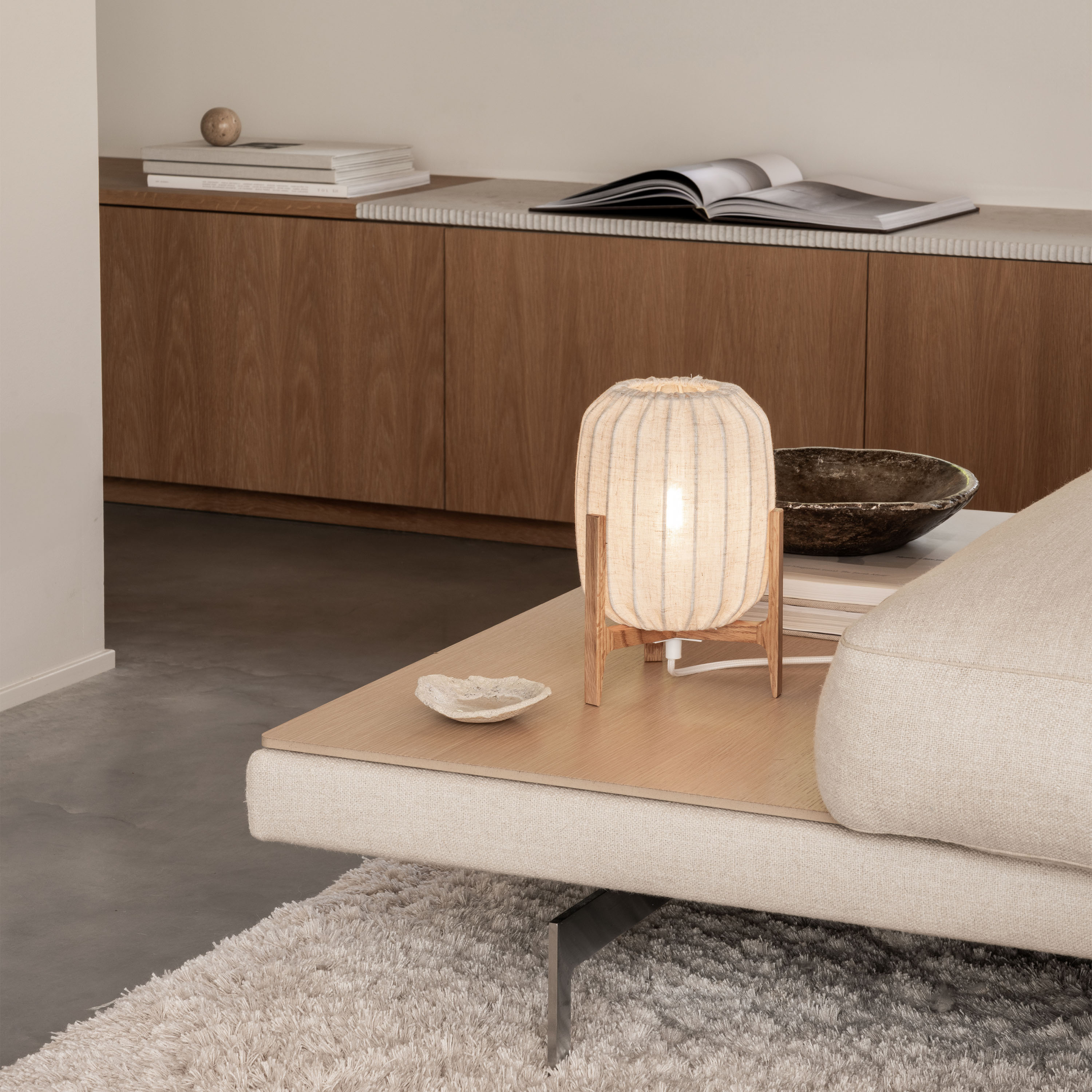 Watt &amp; Veke Prisma Tischleuchte Oak/Natural 24cm