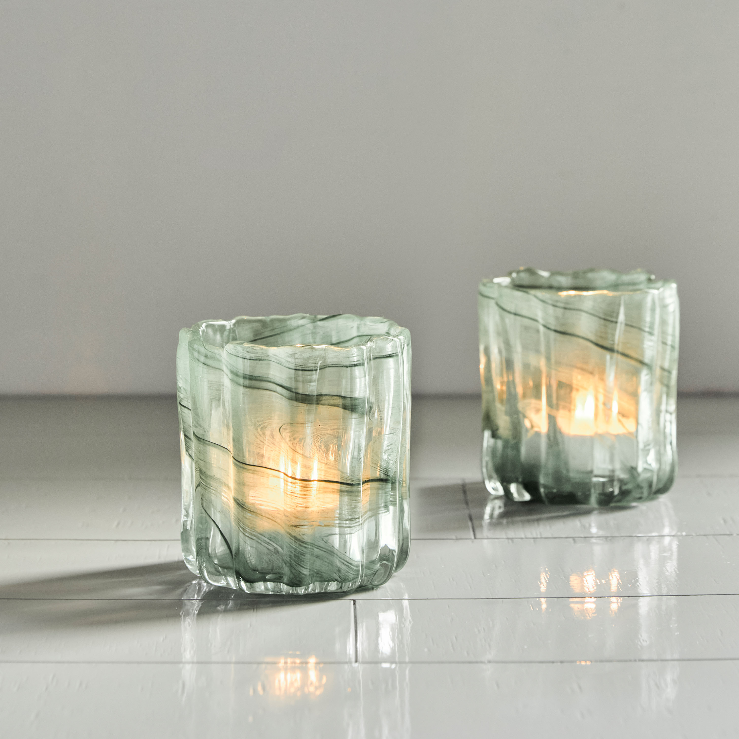 House Doctor Curl Lyskaster Grønn 2-pack