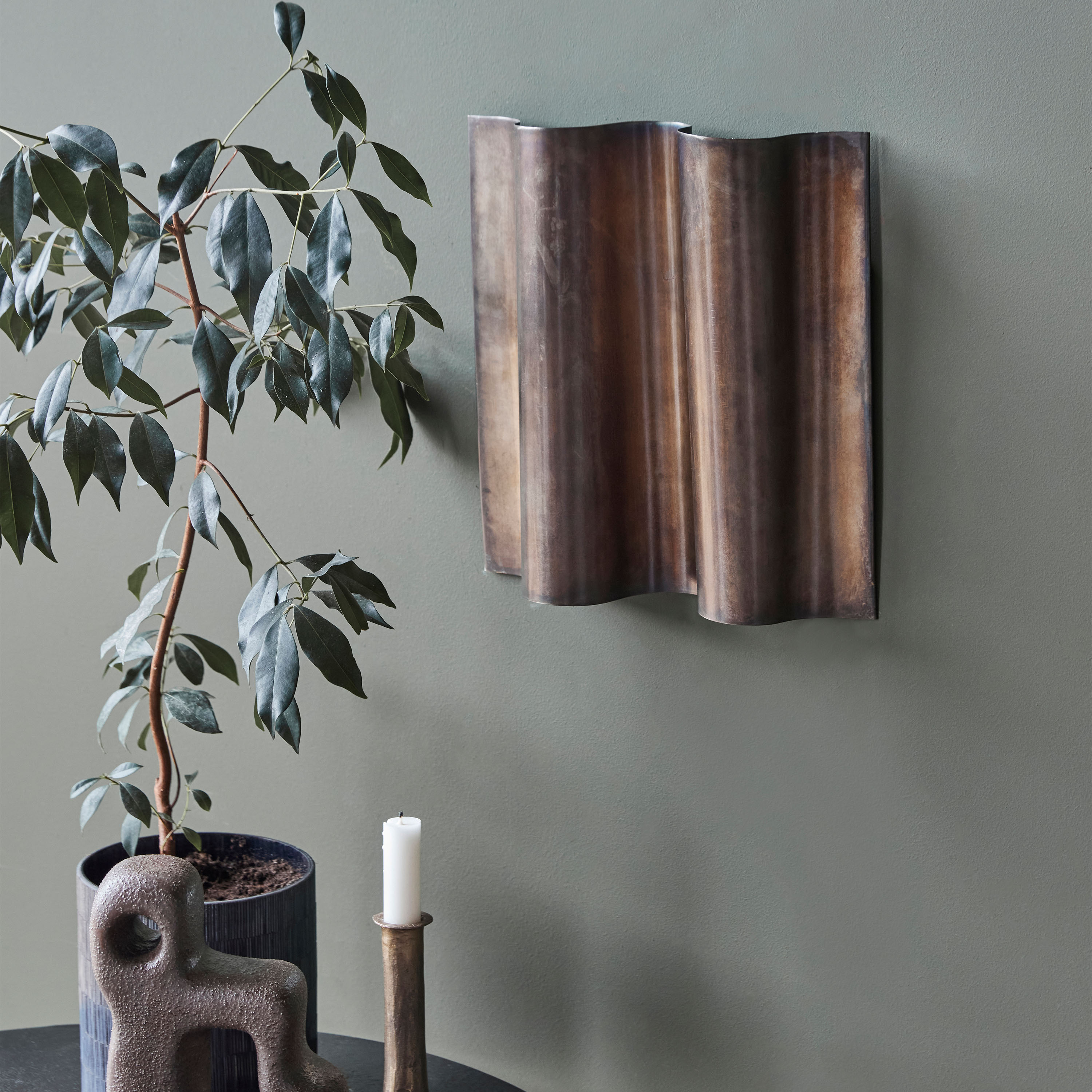 House Doctor Faha Seinätaide Antique Brown 30x30